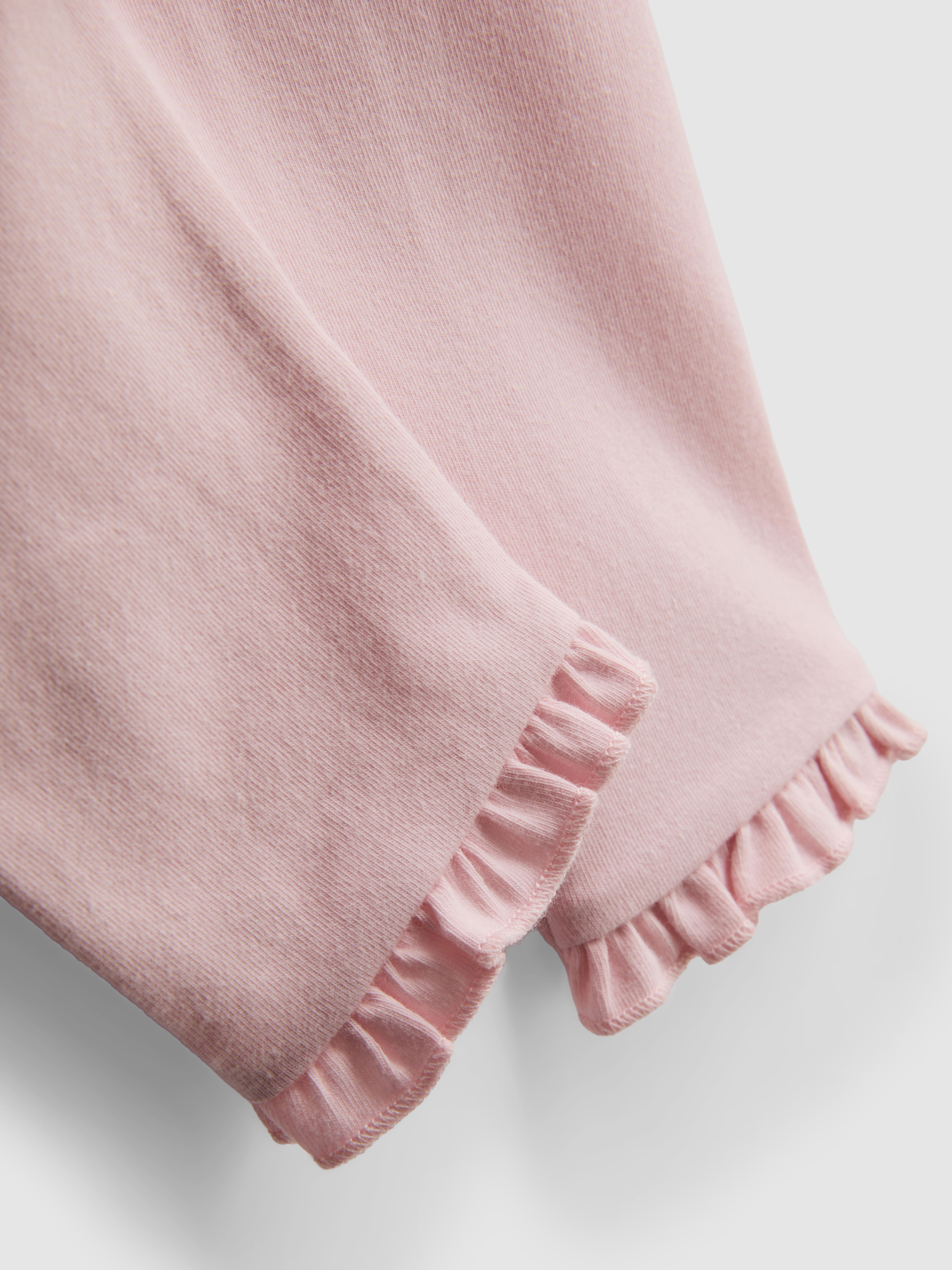 0-18mths | Cotton Rich Mouse Graphic Ruffle Sweatshirt and Joggers Newborn Set