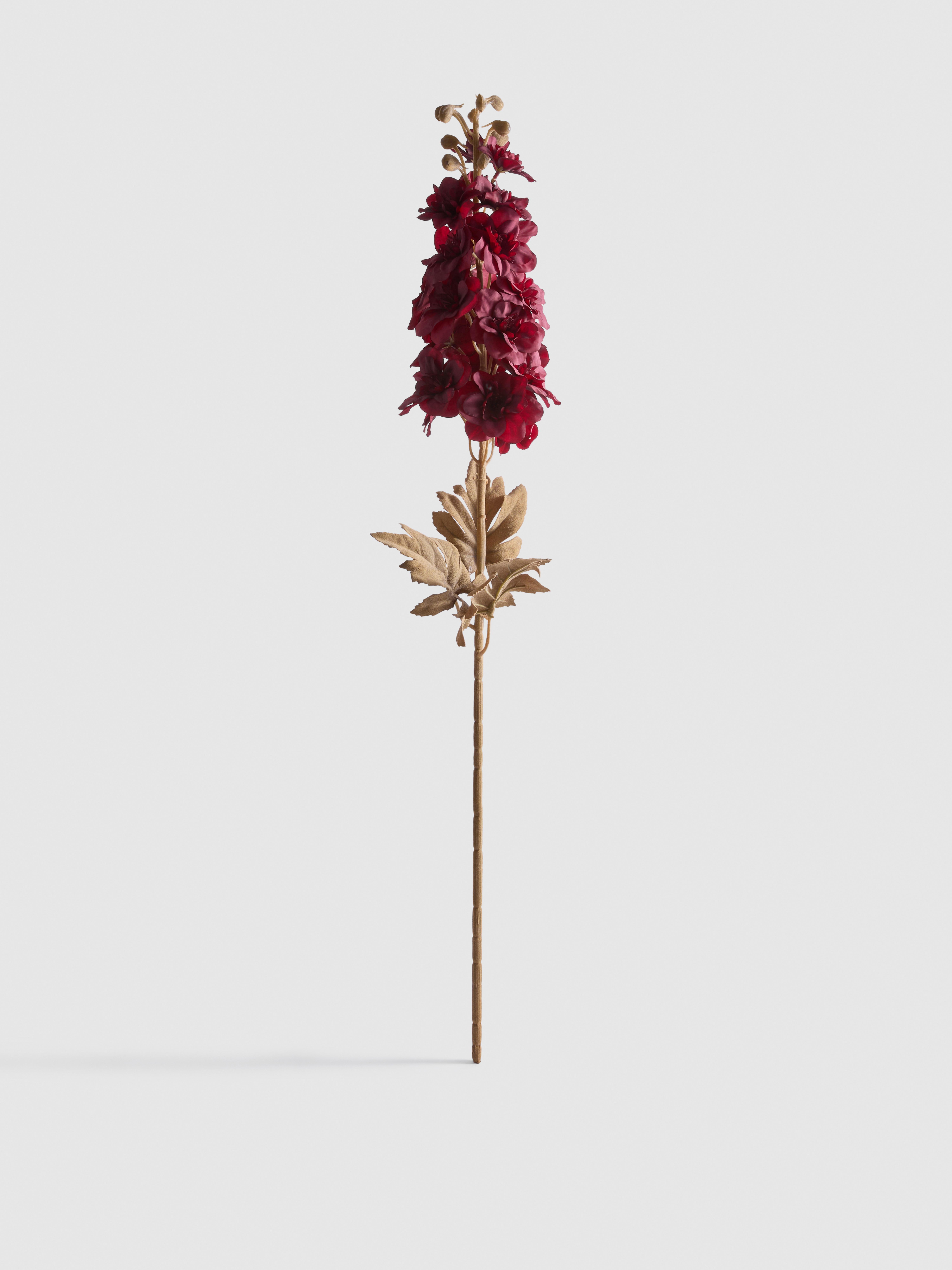 Artificial Delphinium Stem Burgundy