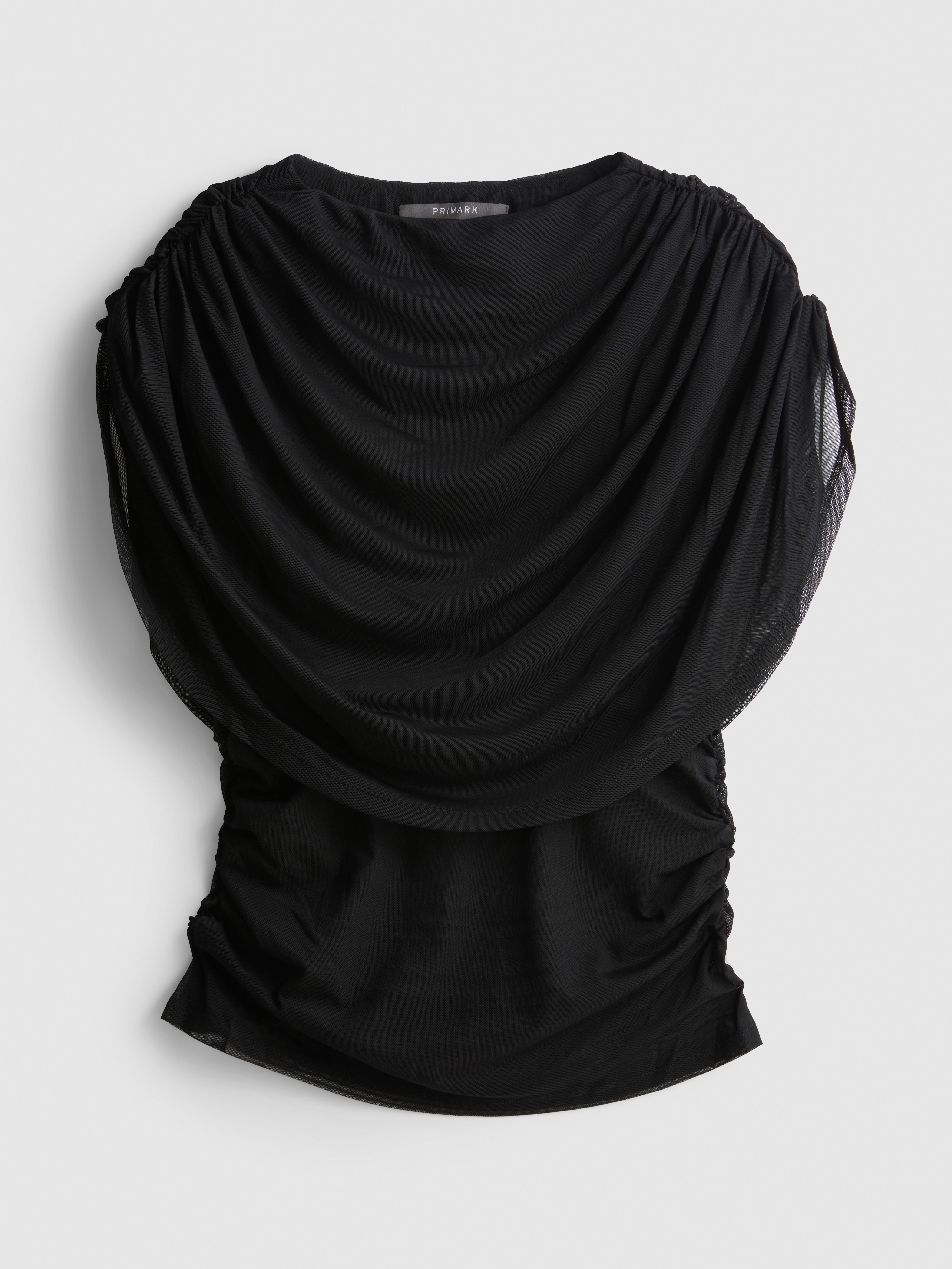 Haut drapé à double épaisseur en maille