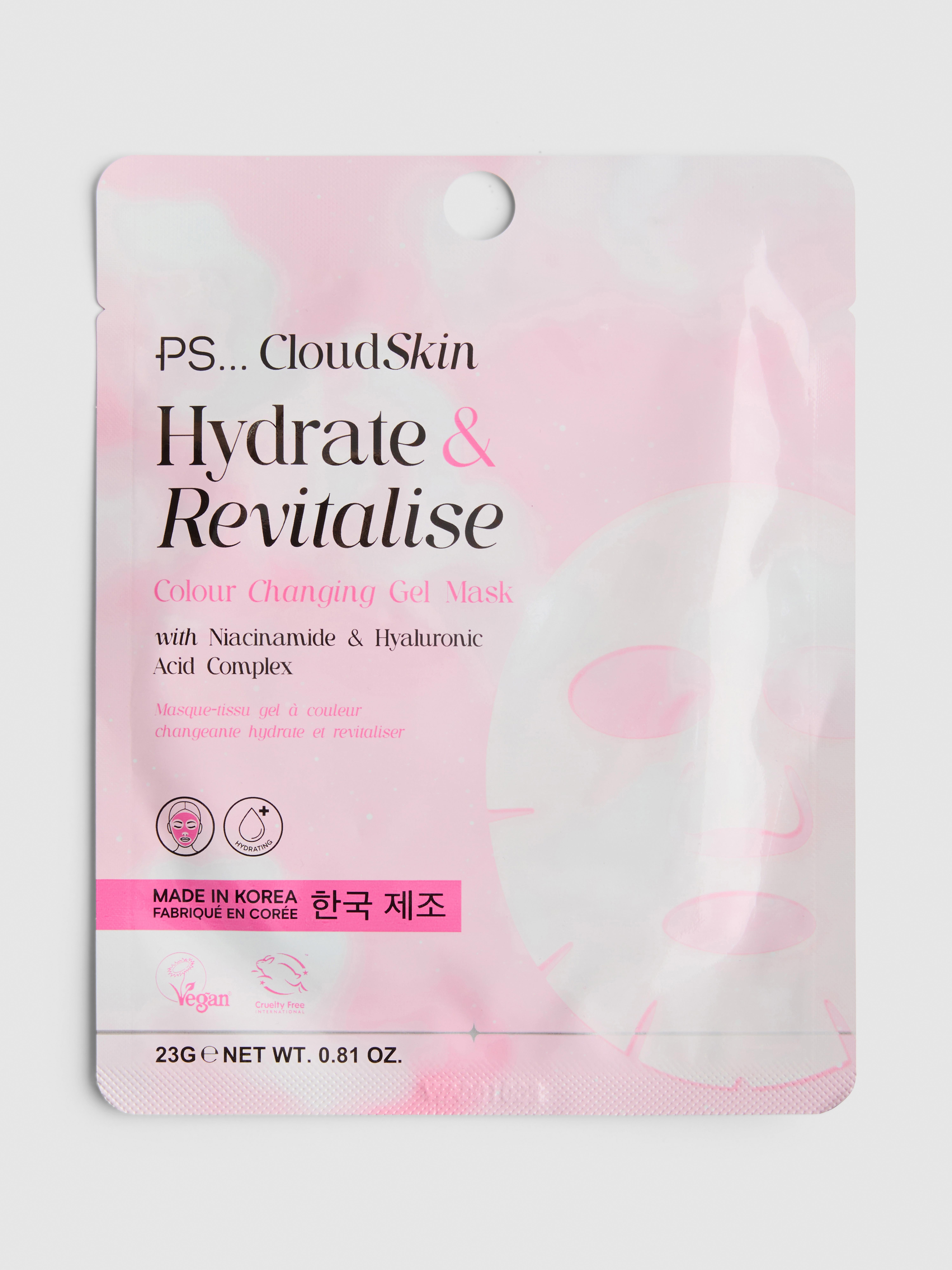 PS... CloudSkin farbwechselnde Gel-Tuchmaske