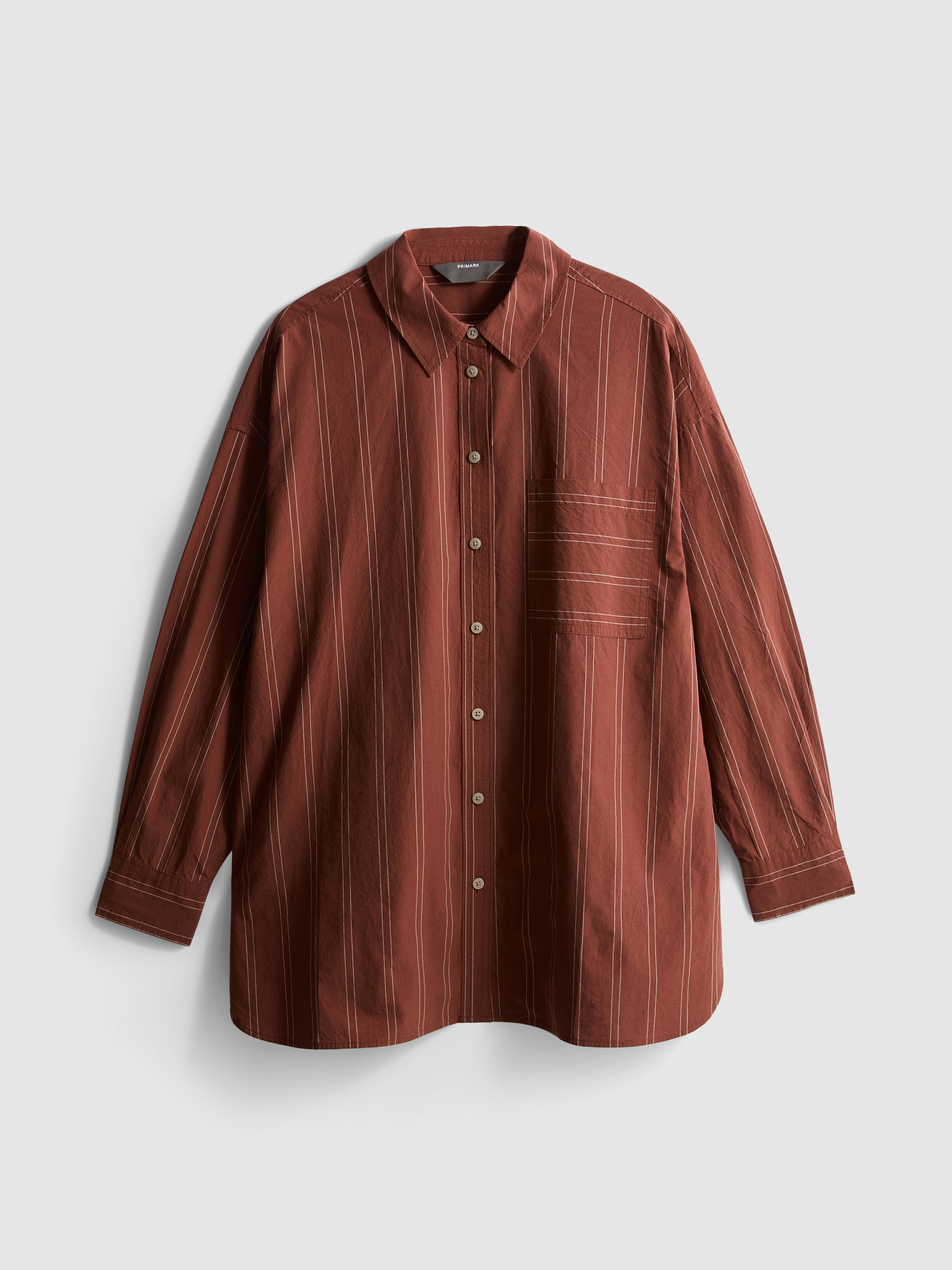 Chemise décontractée en coton à rayures