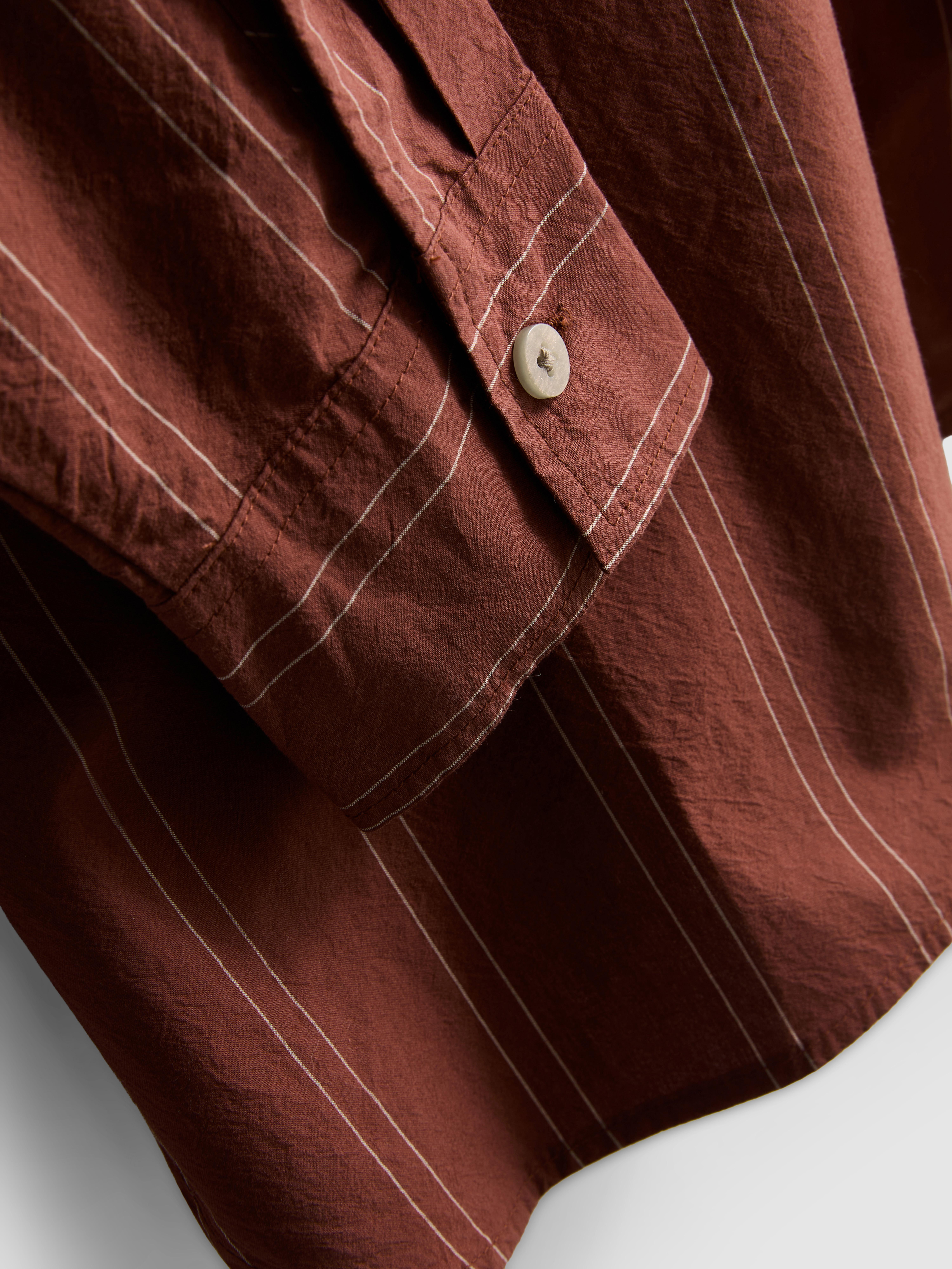 Chemise décontractée en coton à rayures