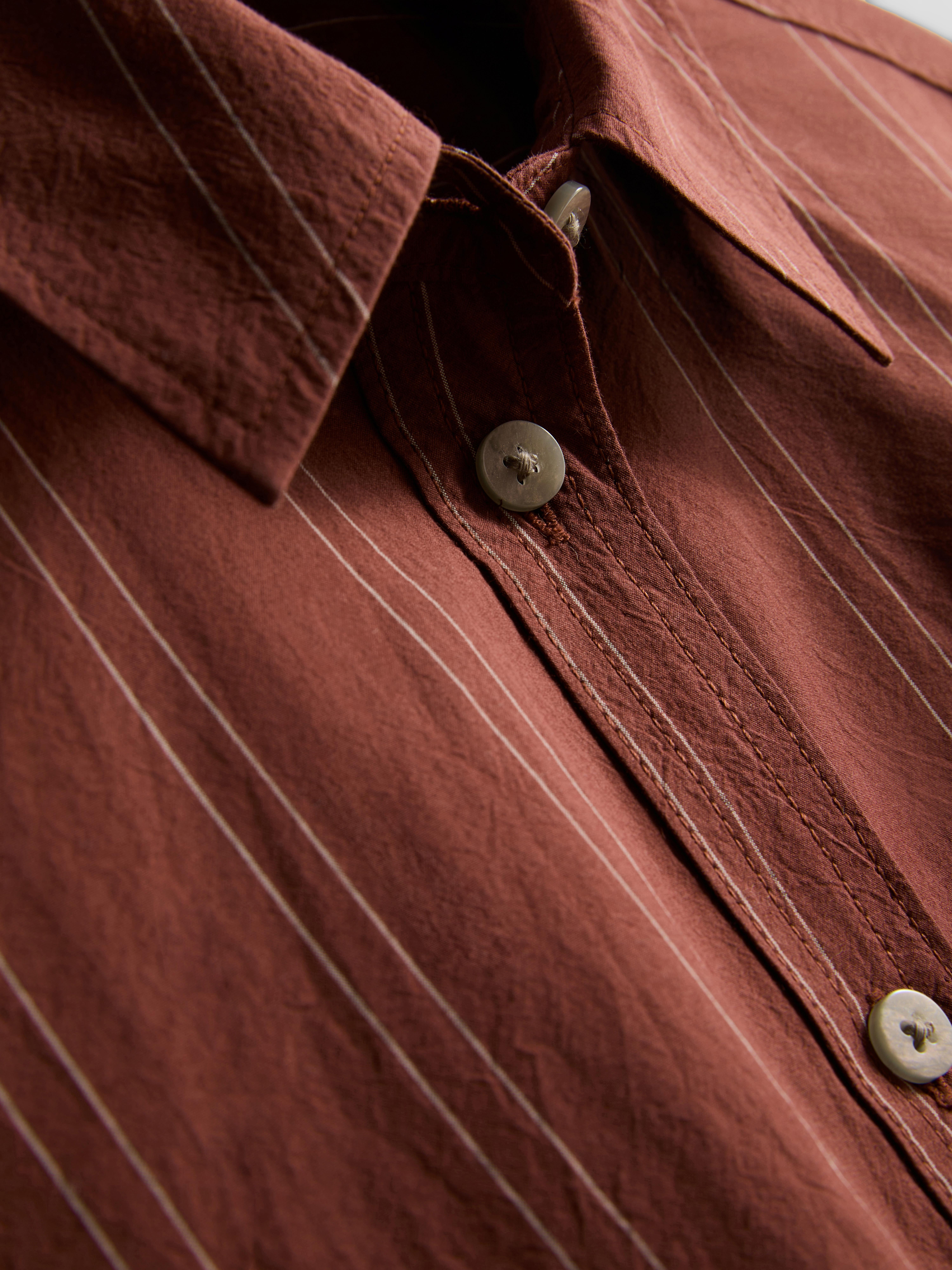 Chemise décontractée en coton à rayures