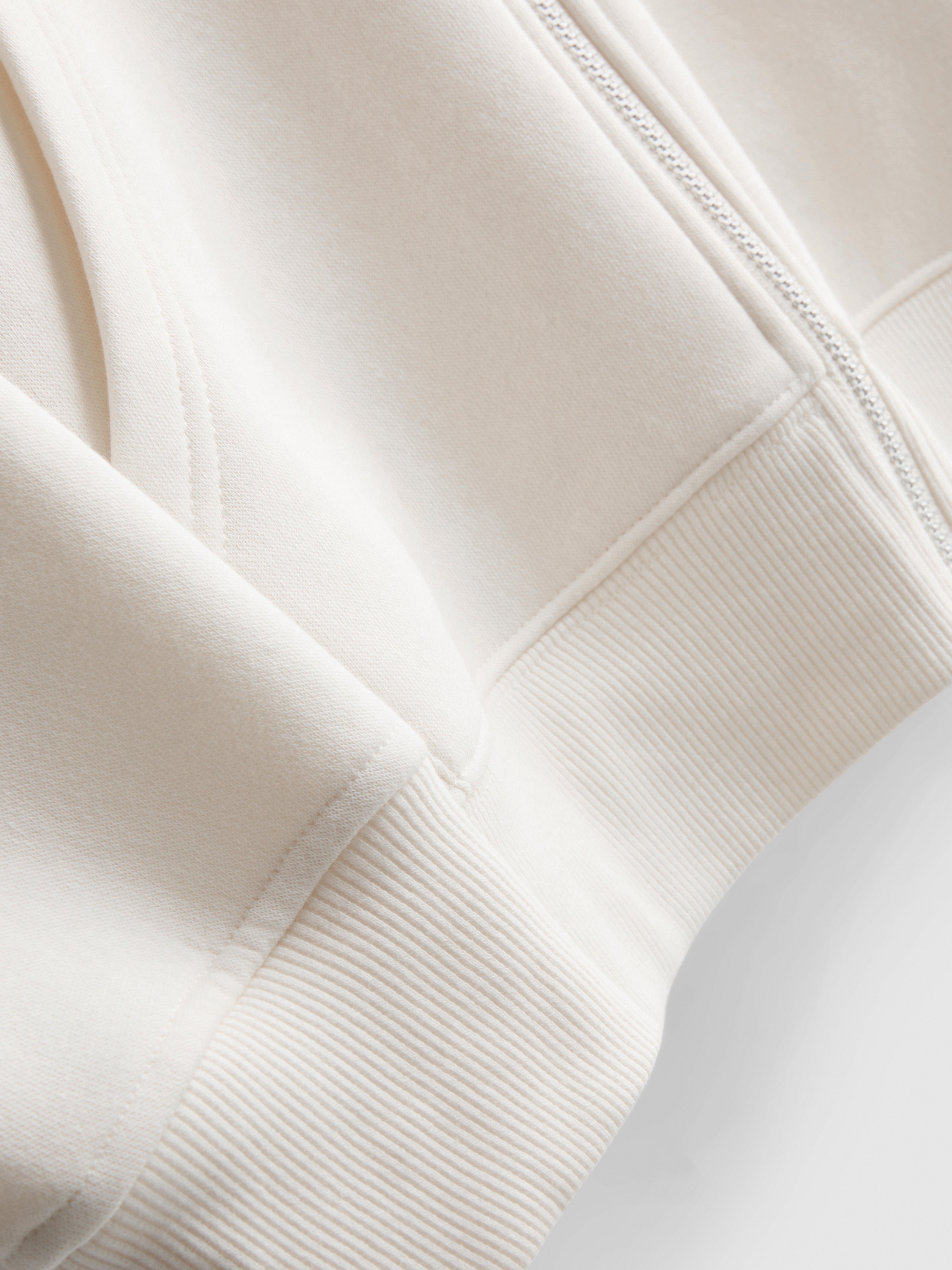 Essential Cotton Blend Zip Through Hoodie