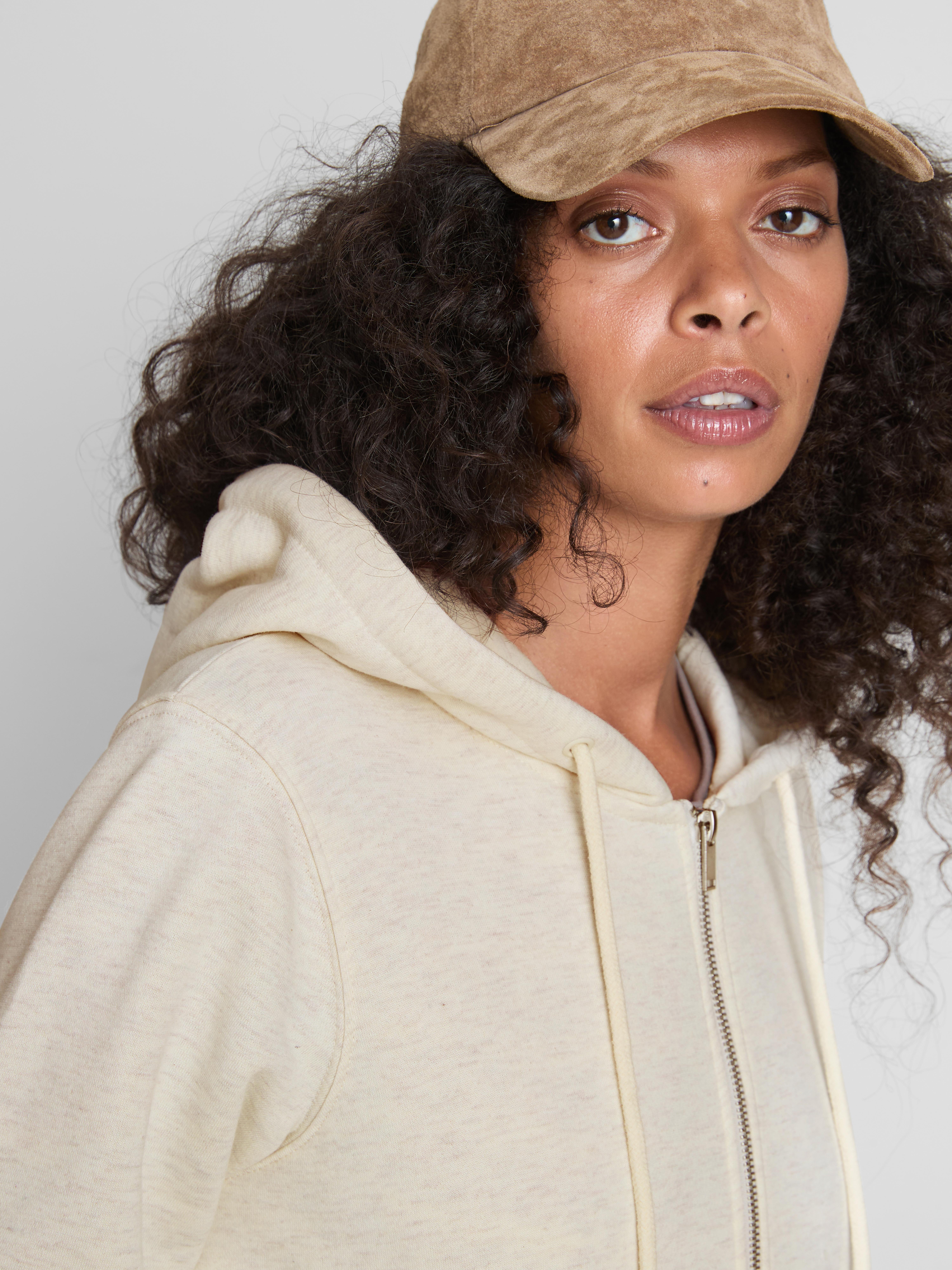 Essential Cotton Blend Zip Through Hoodie