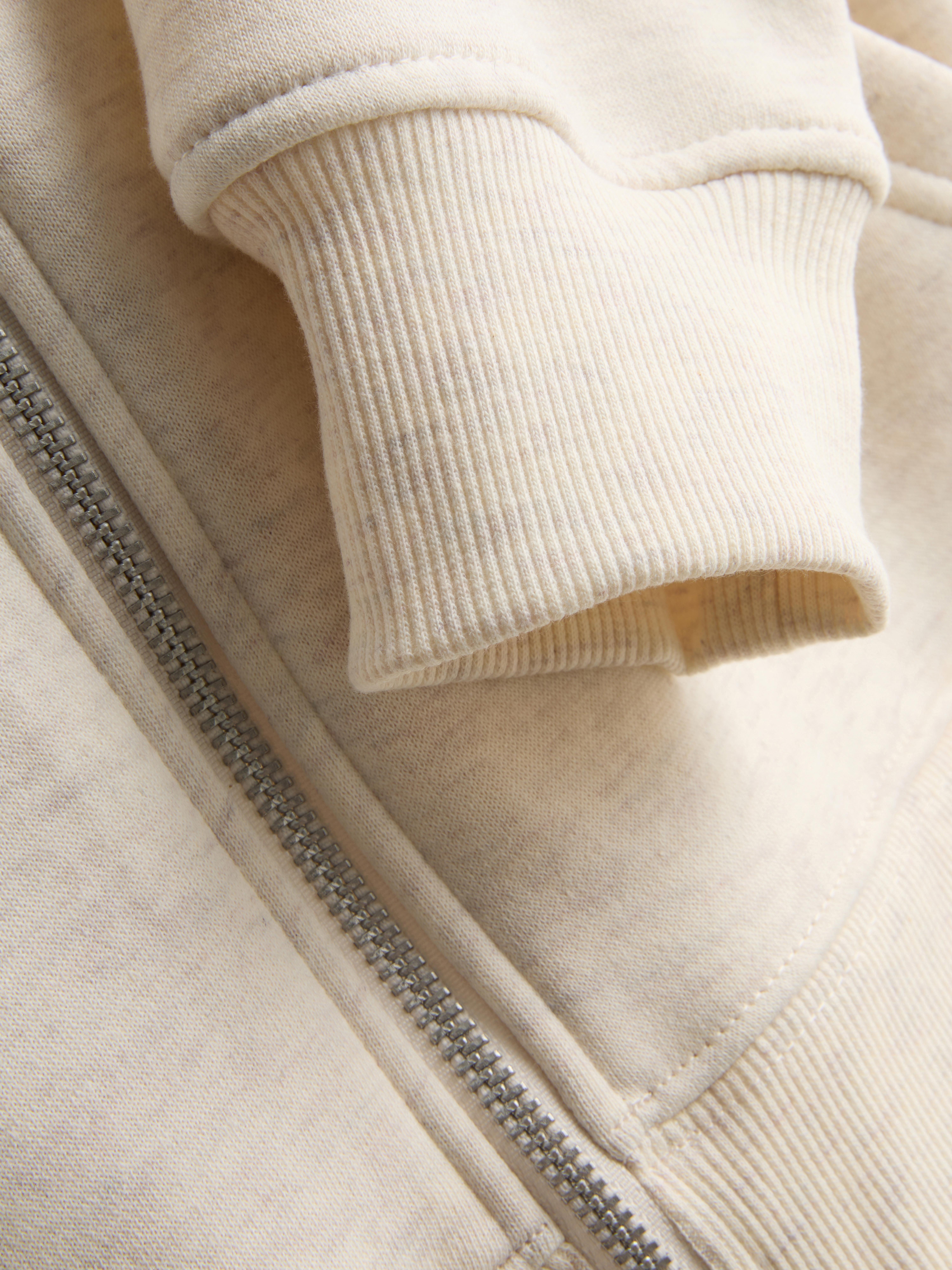 Essential Cotton Blend Zip Through Hoodie