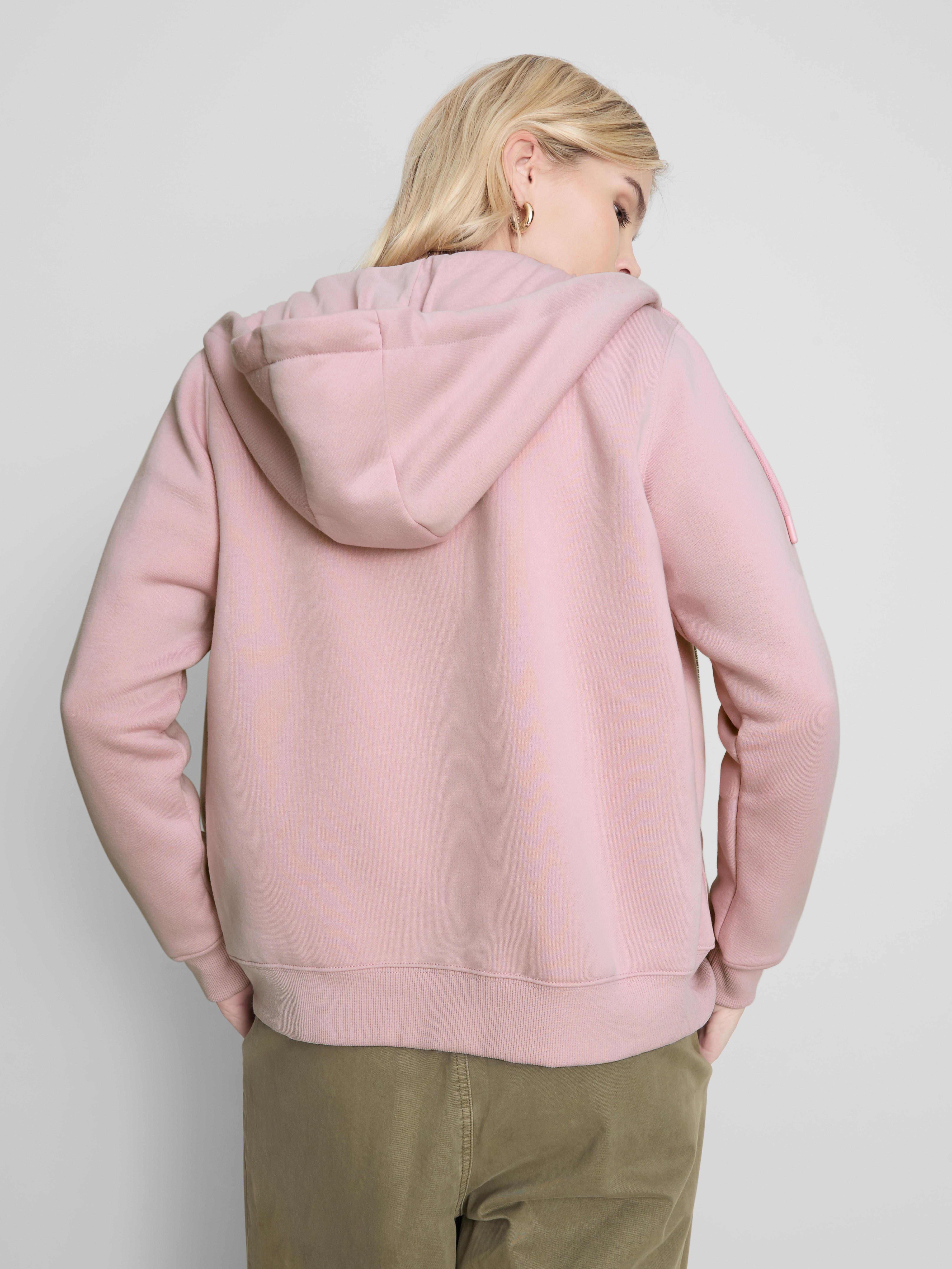 Essential Cotton Blend Zip Through Hoodie