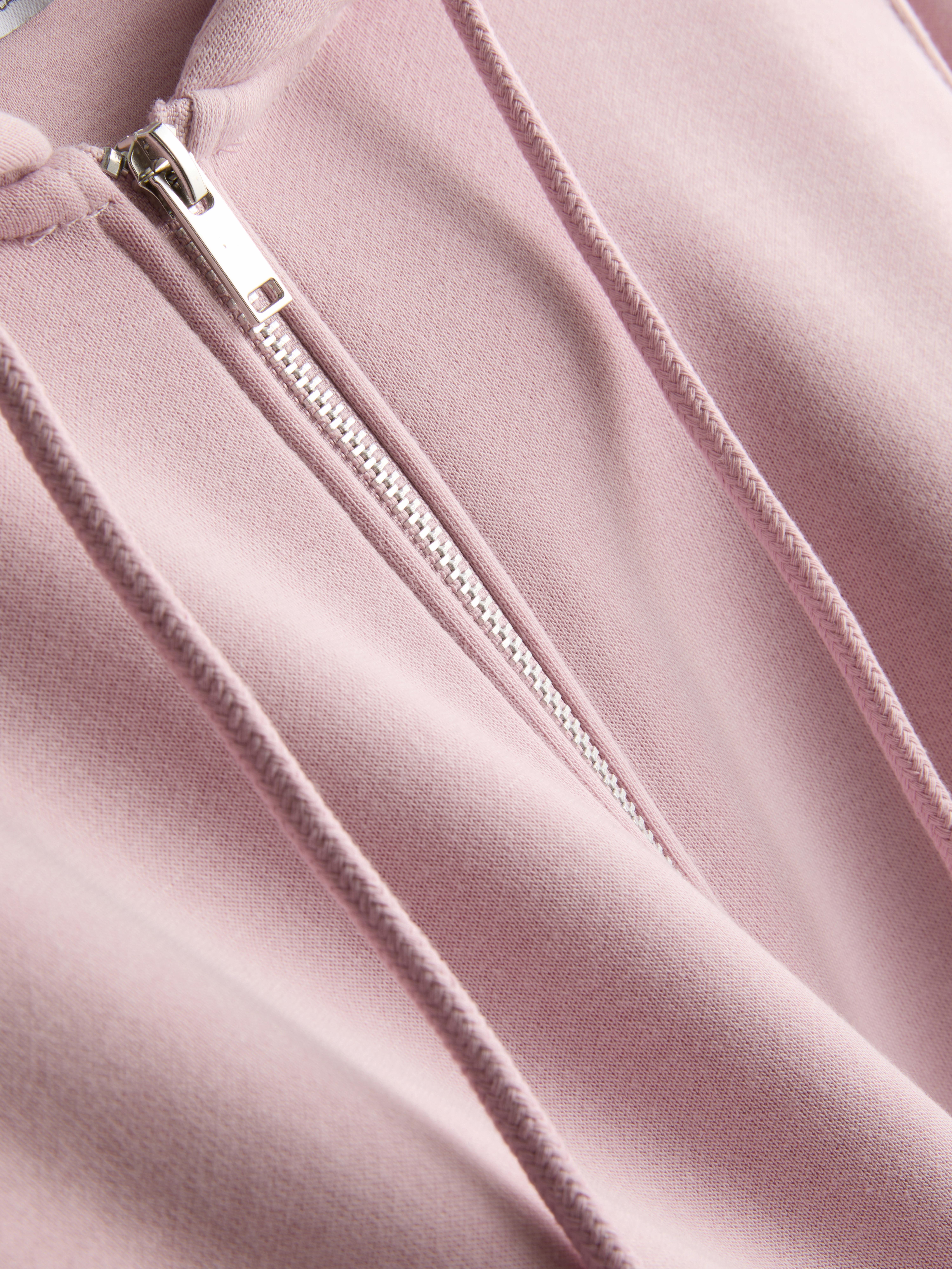 Essential Cotton Blend Zip Through Hoodie