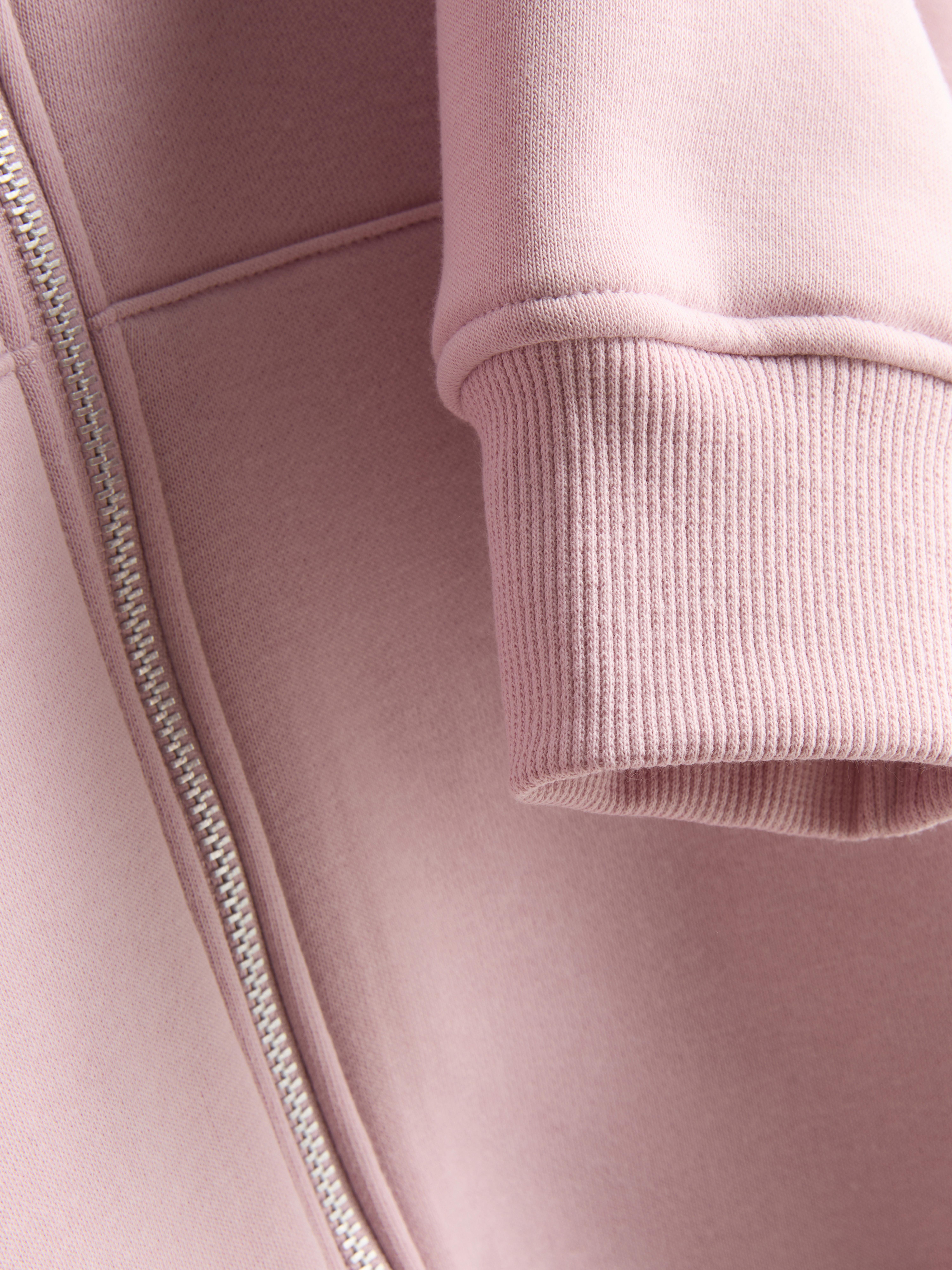 Essential Cotton Blend Zip Through Hoodie