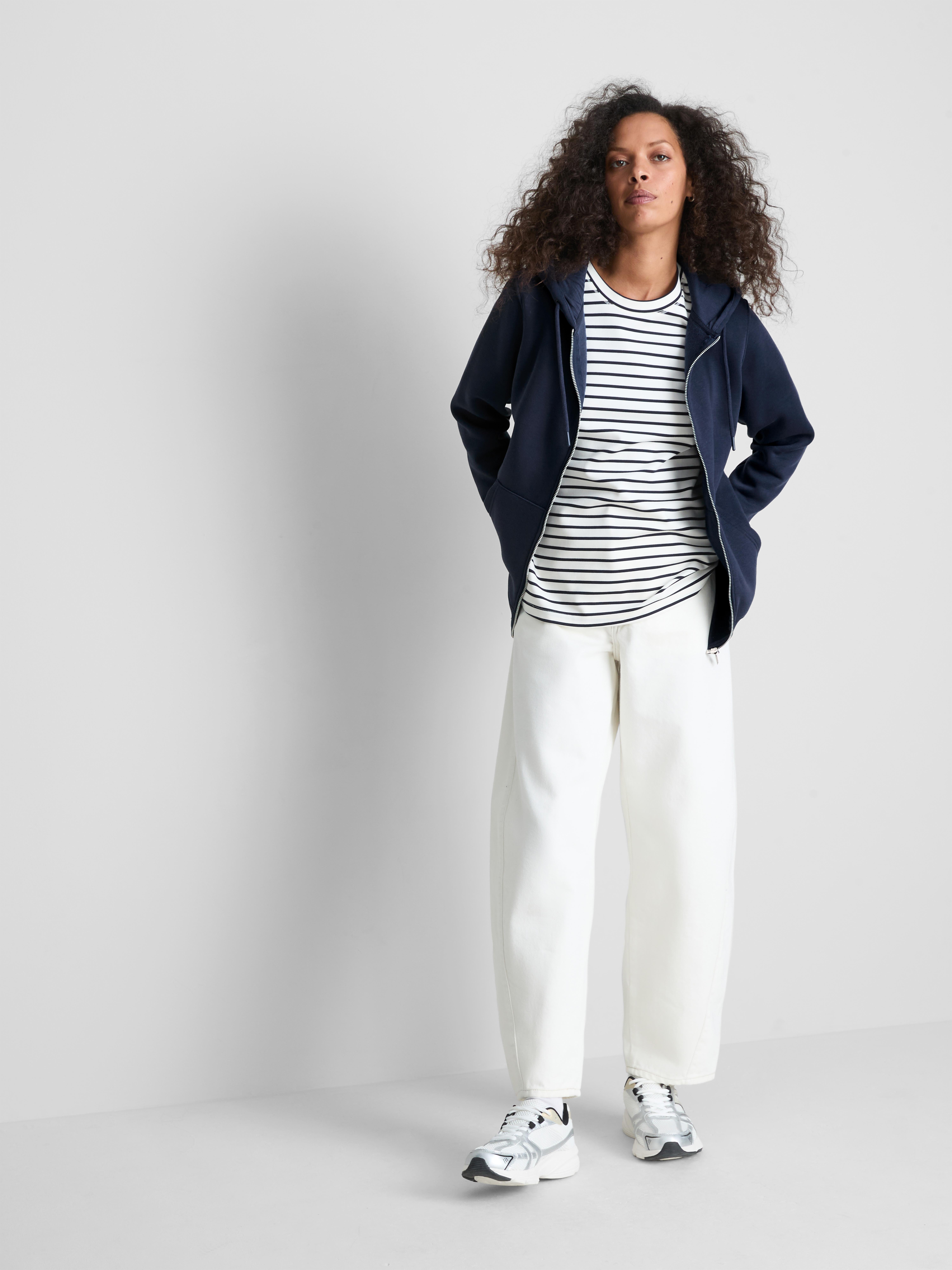 Essential Cotton Blend Zip Through Hoodie
