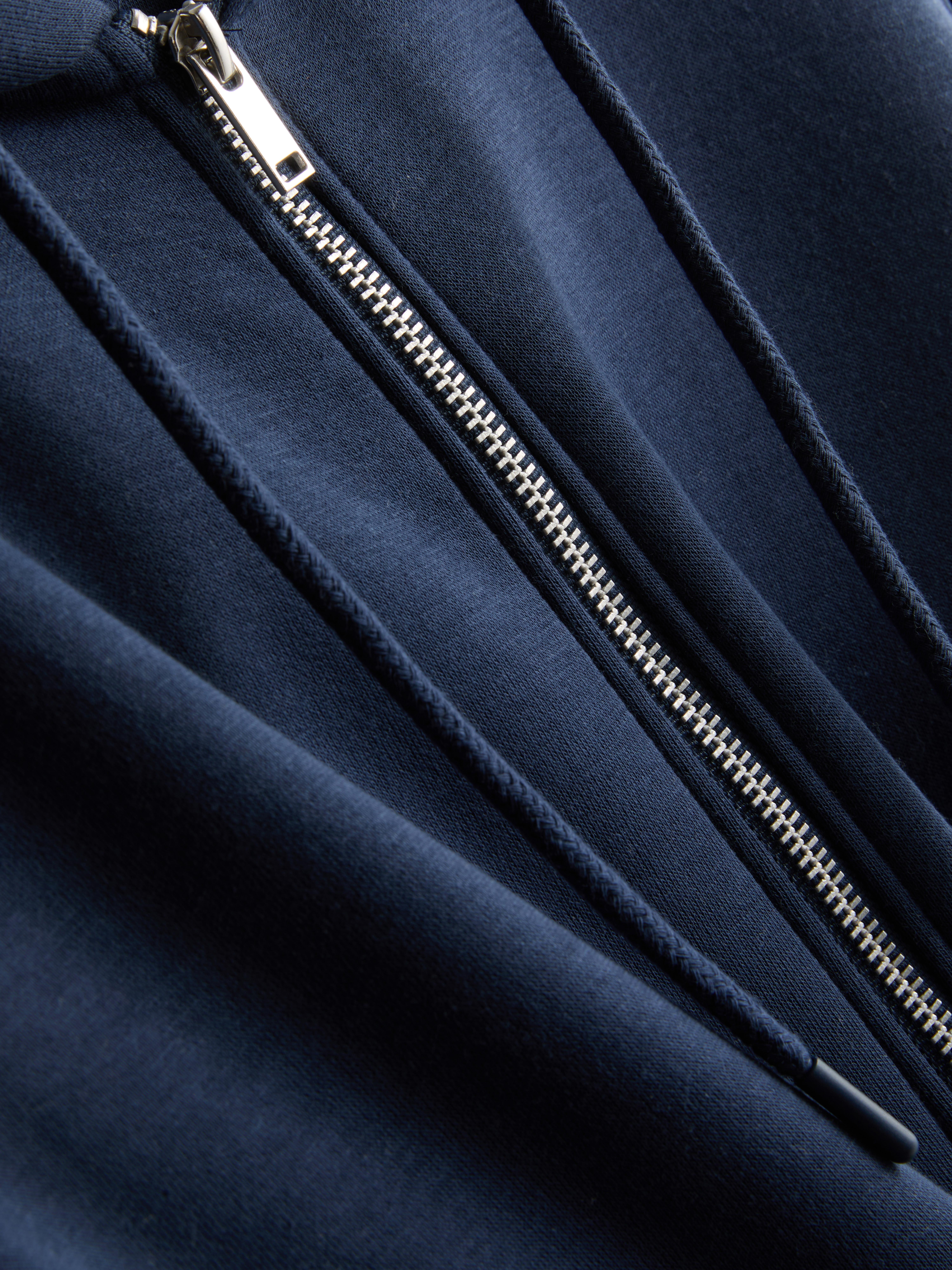 Essential Cotton Blend Zip Through Hoodie