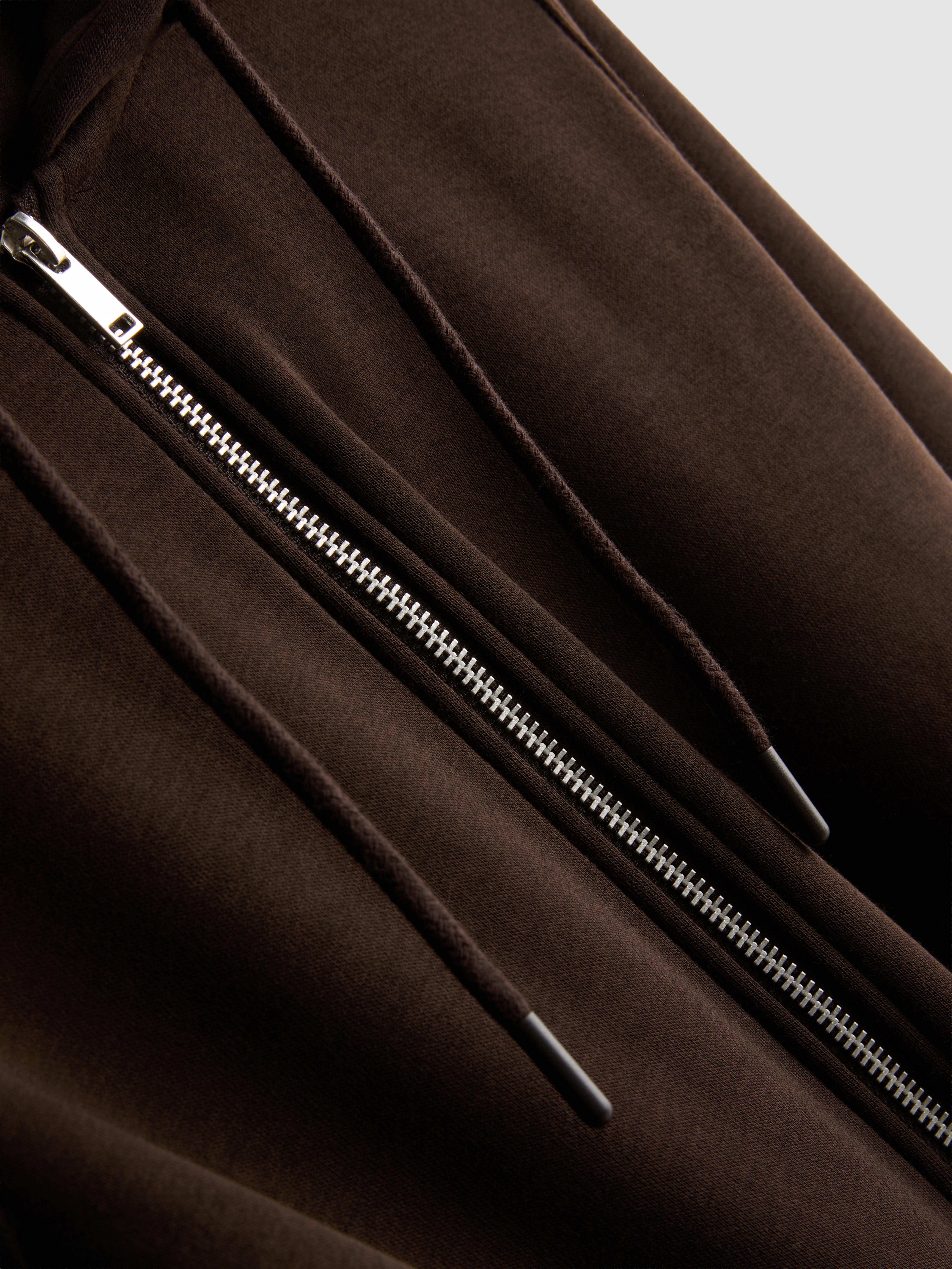 Essential Cotton Blend Zip Through Hoodie