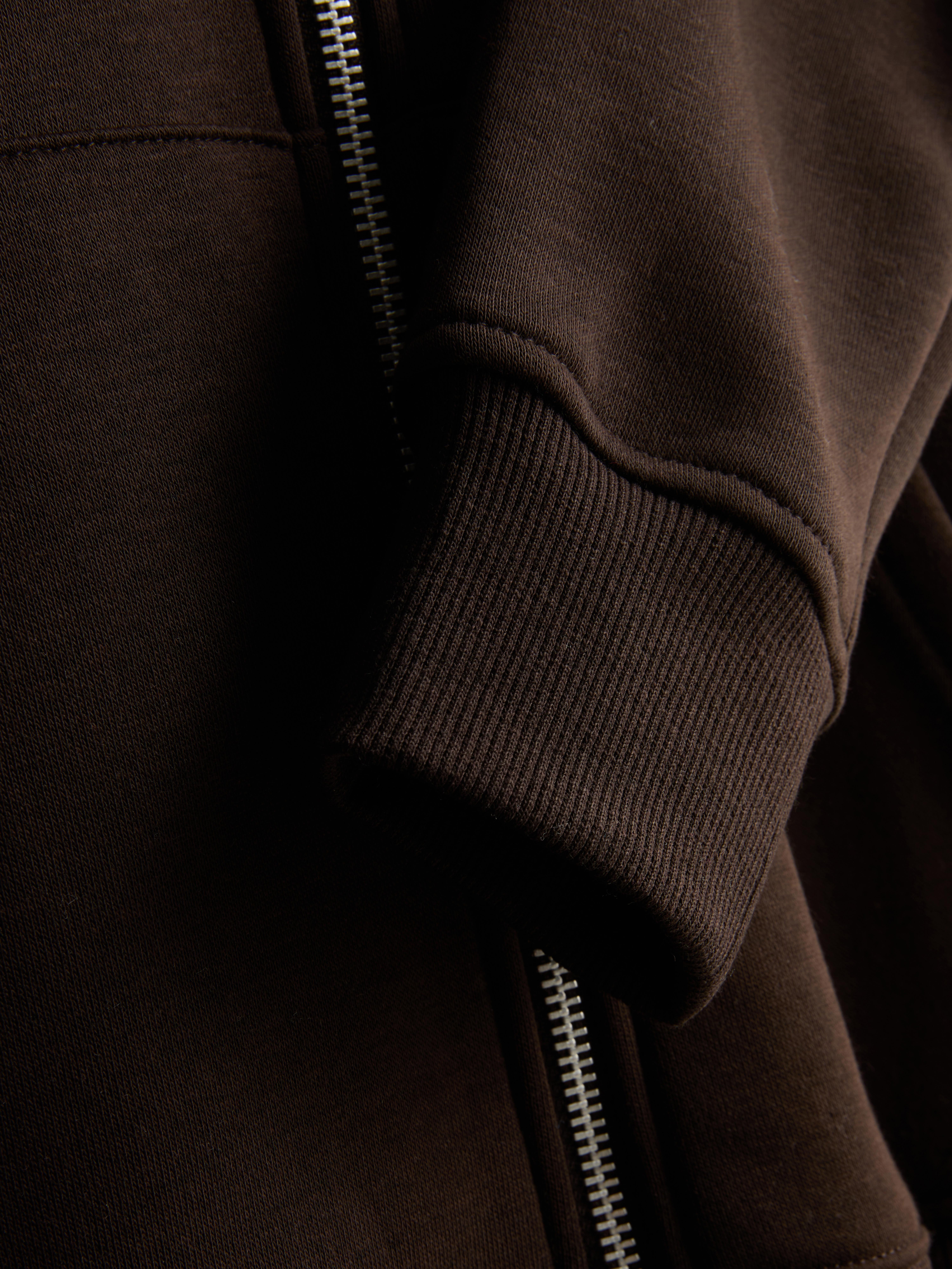 Essential Cotton Blend Zip Through Hoodie