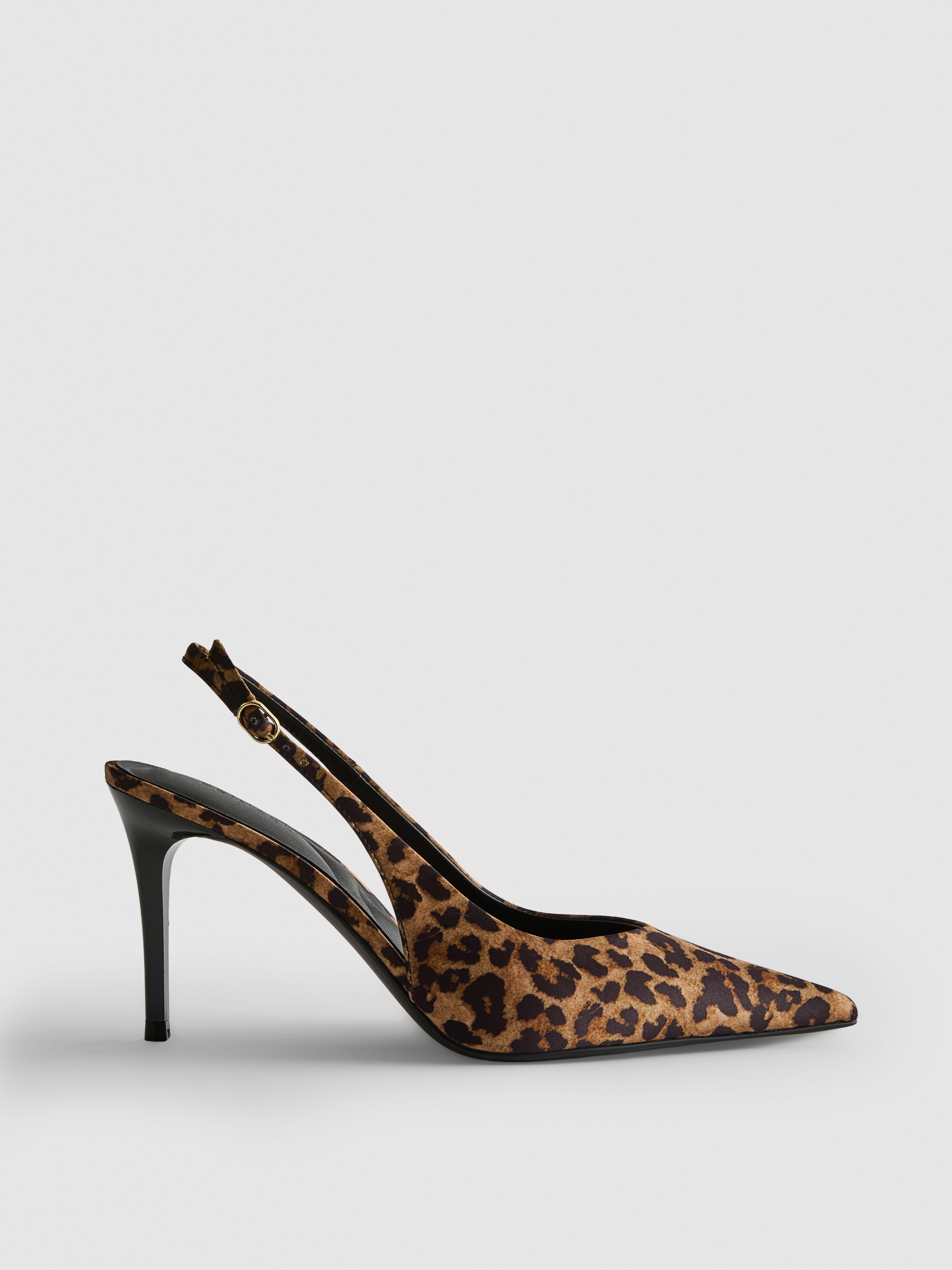 Satin Slingback Heels