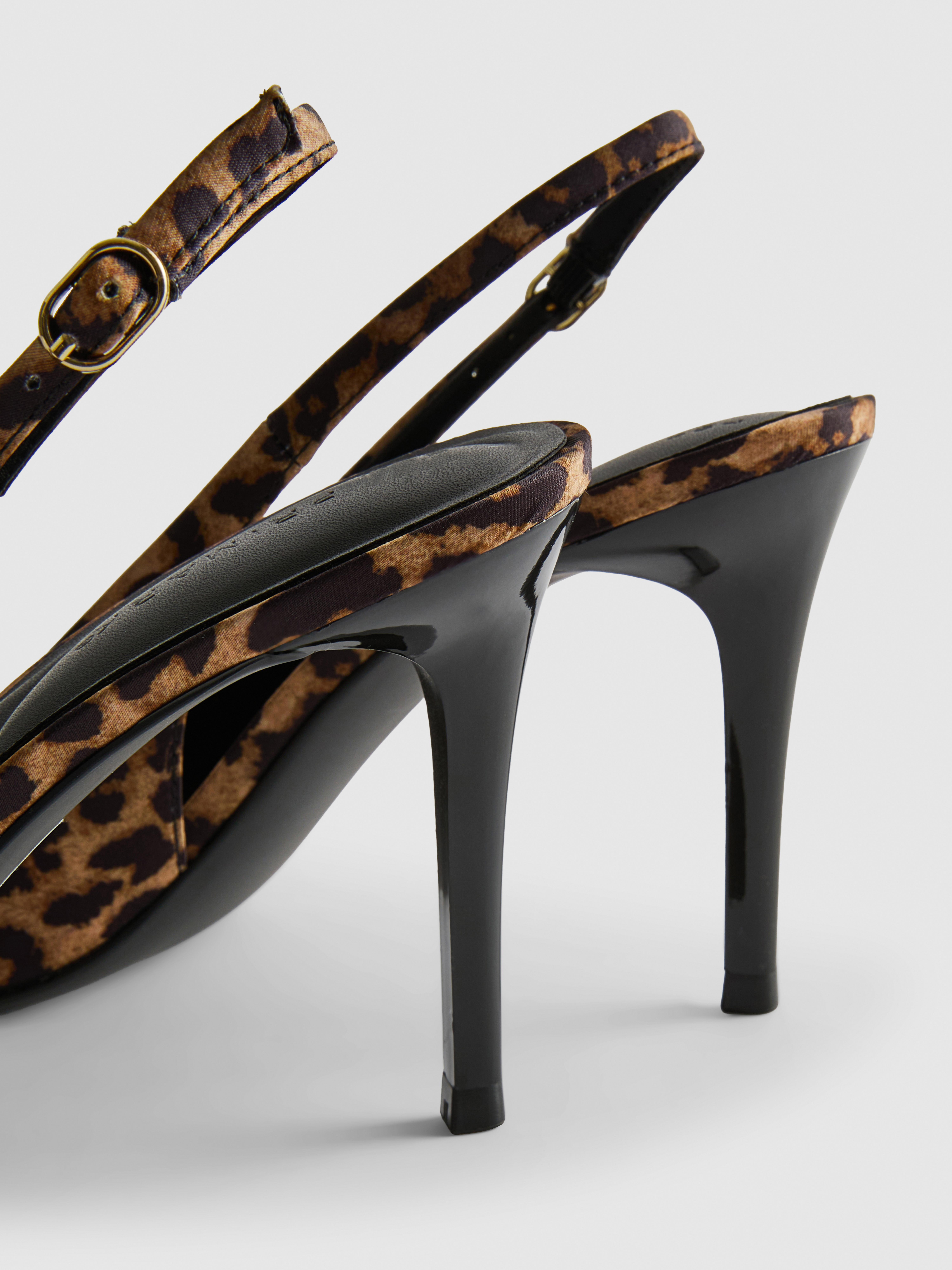 Satin Slingback Heels