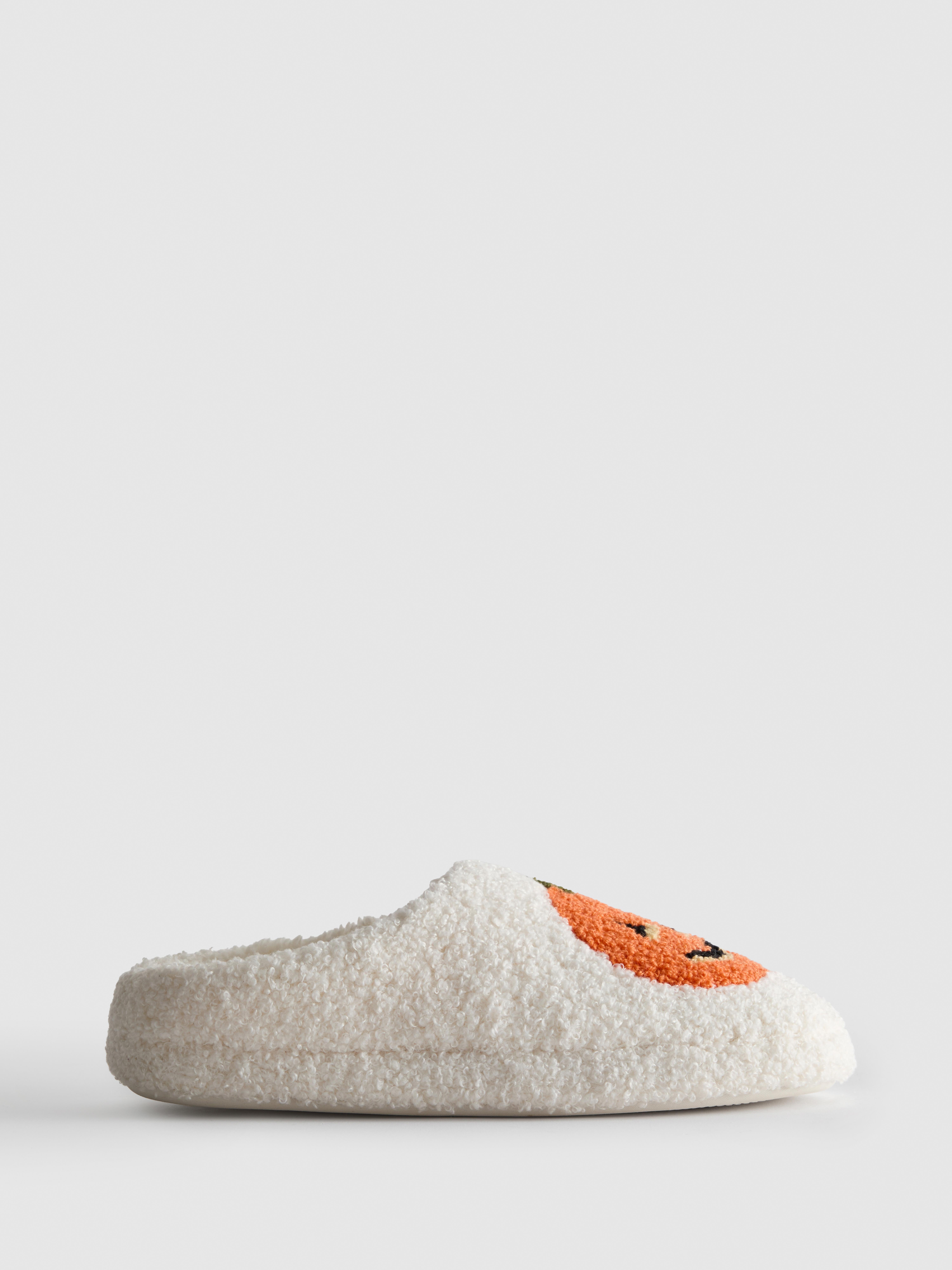 Borg Pumpkin Mule Slippers