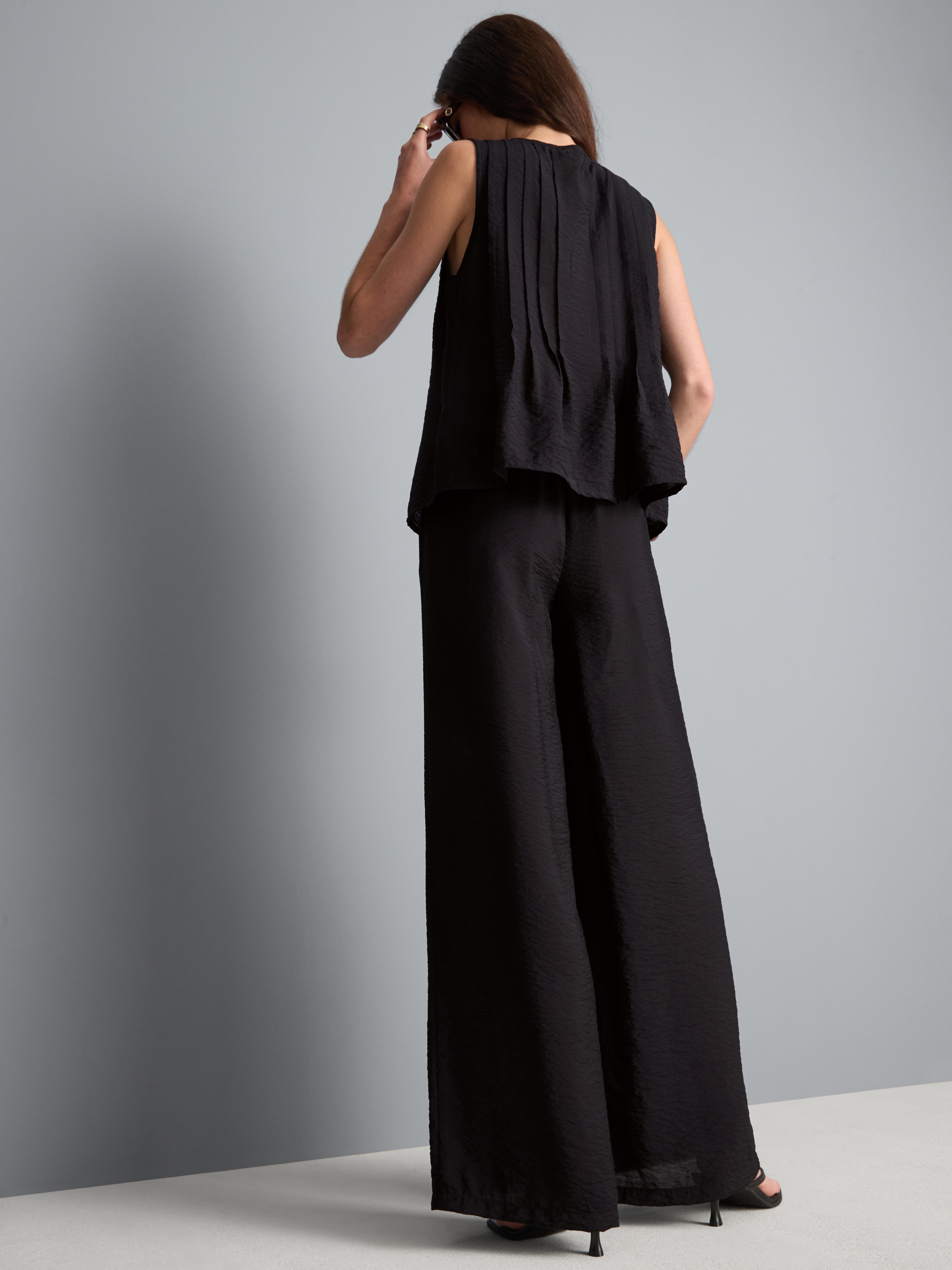 Pantalon large froncé