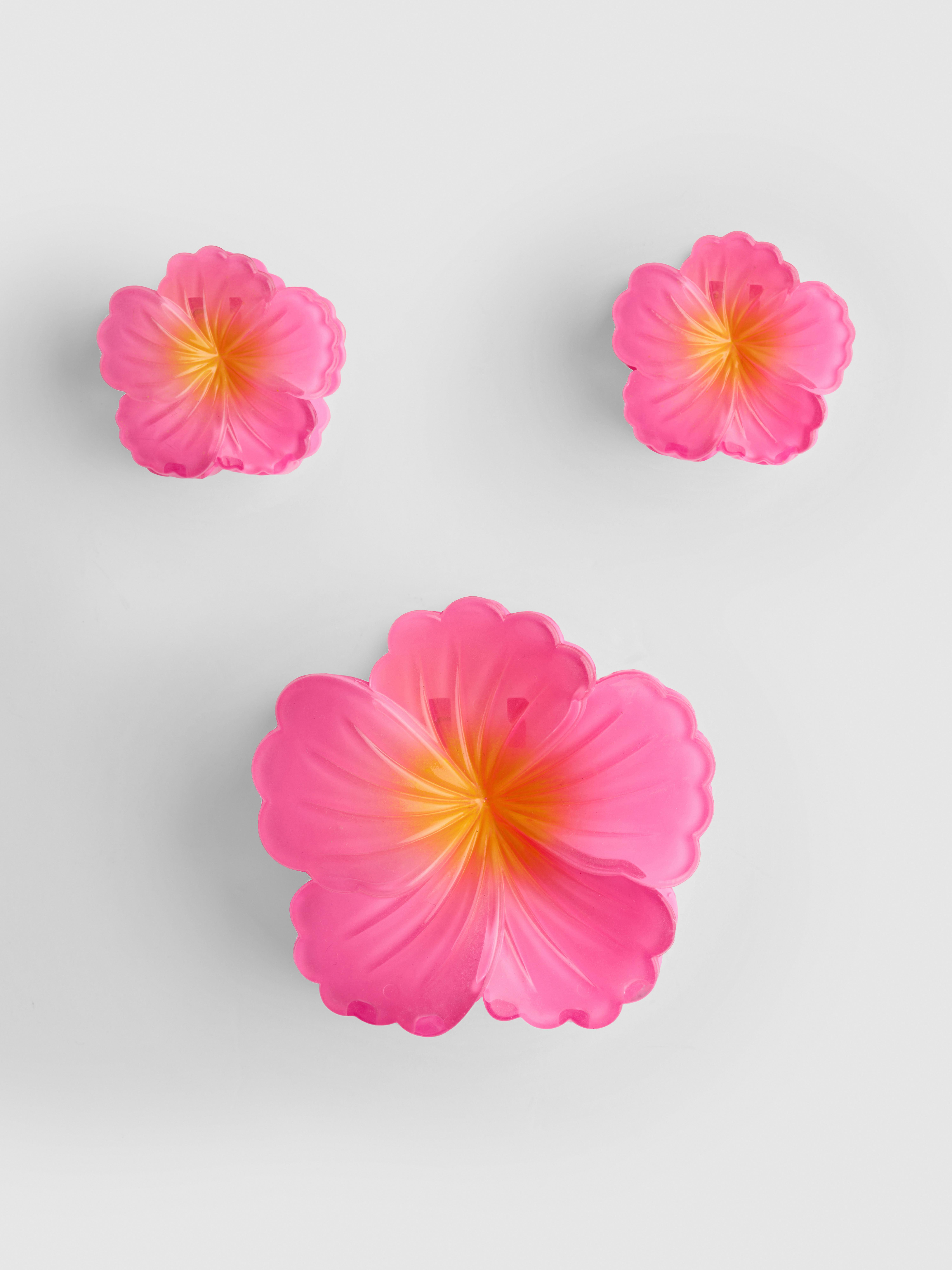 Women's Hot Pink 3pk Flower Hair Clips | Primark