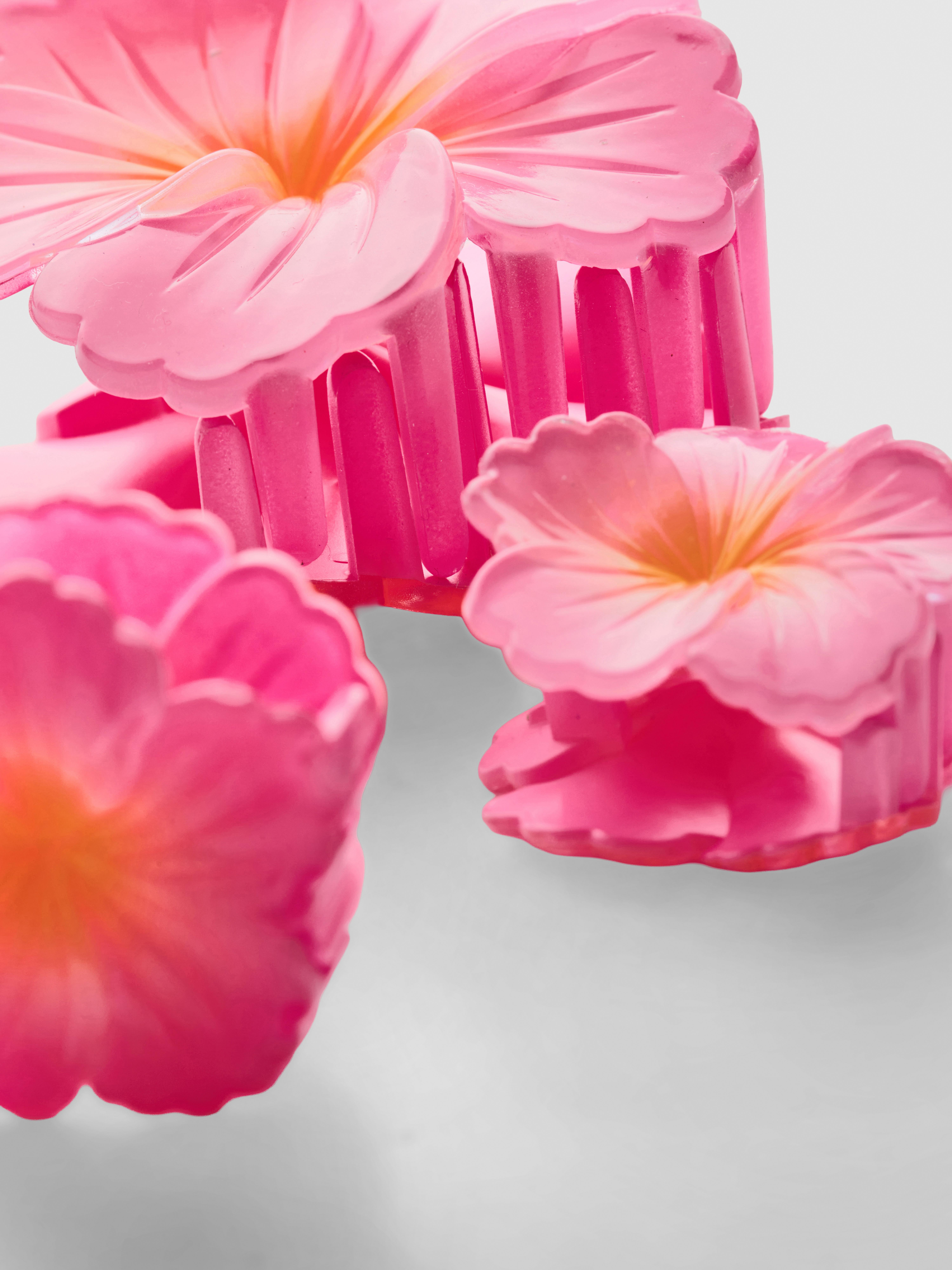 3pk Flower Hair Clips