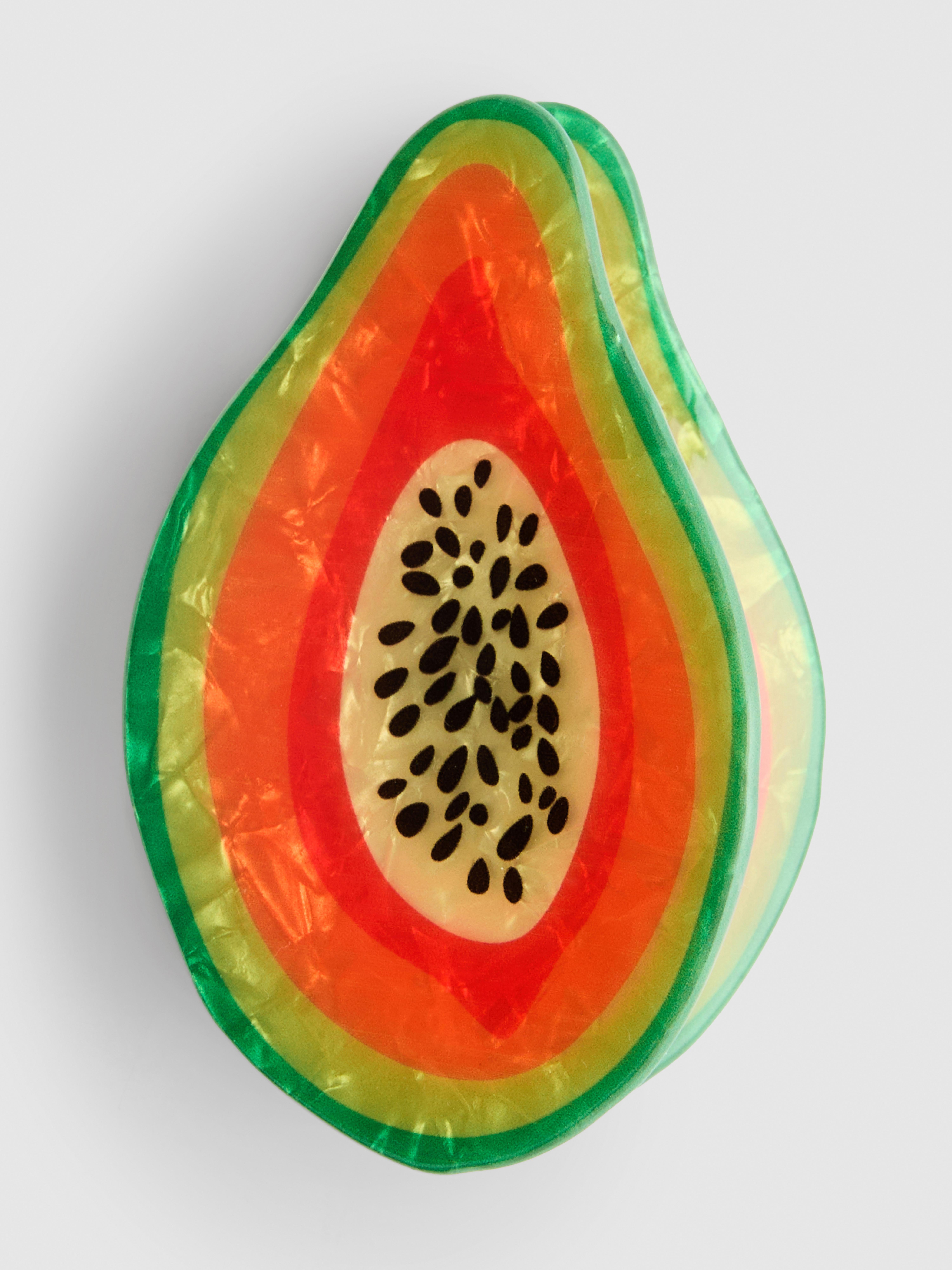 Pinza para el pelo con motivo de papaya
