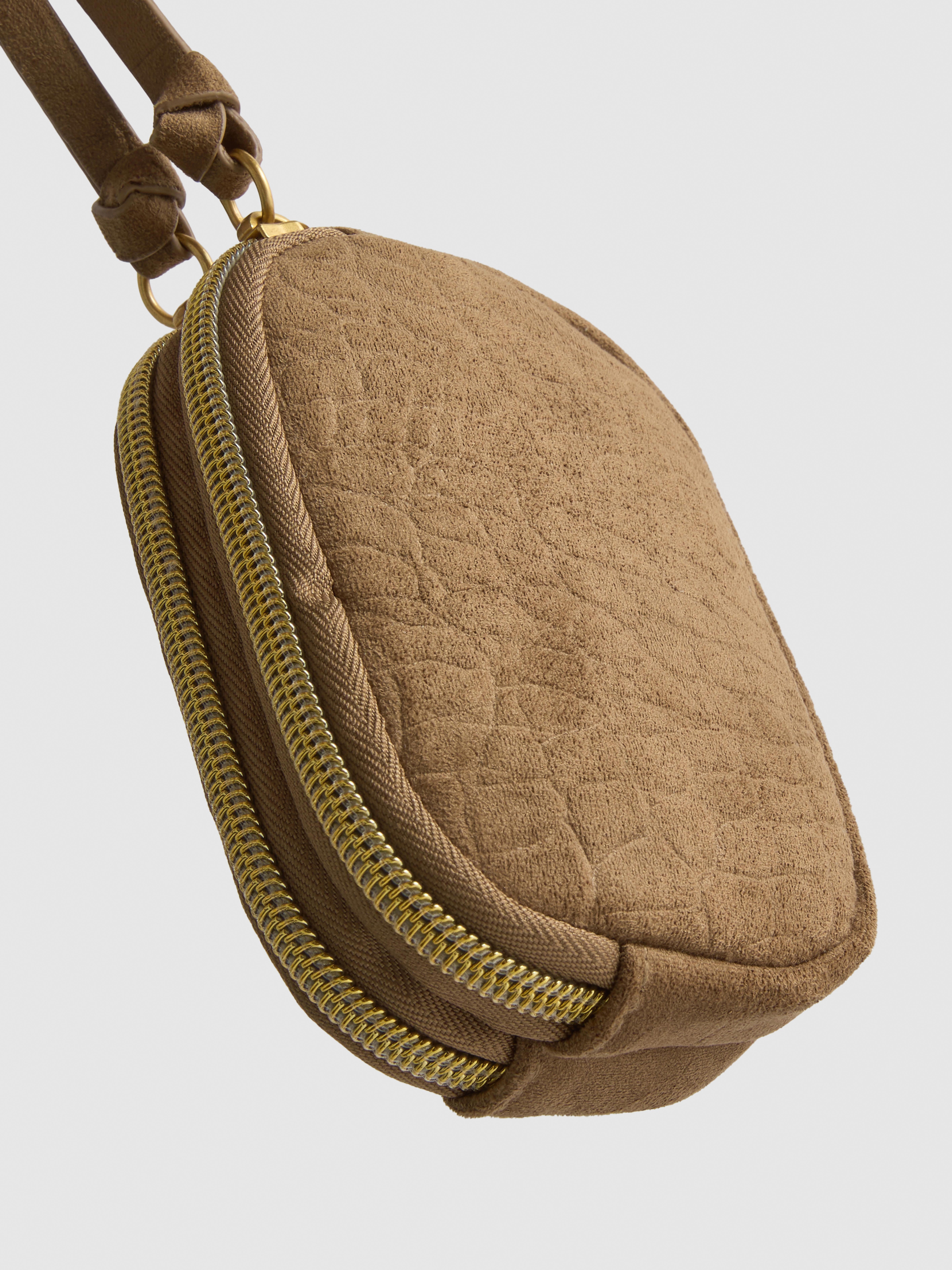Women's Light Brown Croc-Effect Coin Purse | Primark