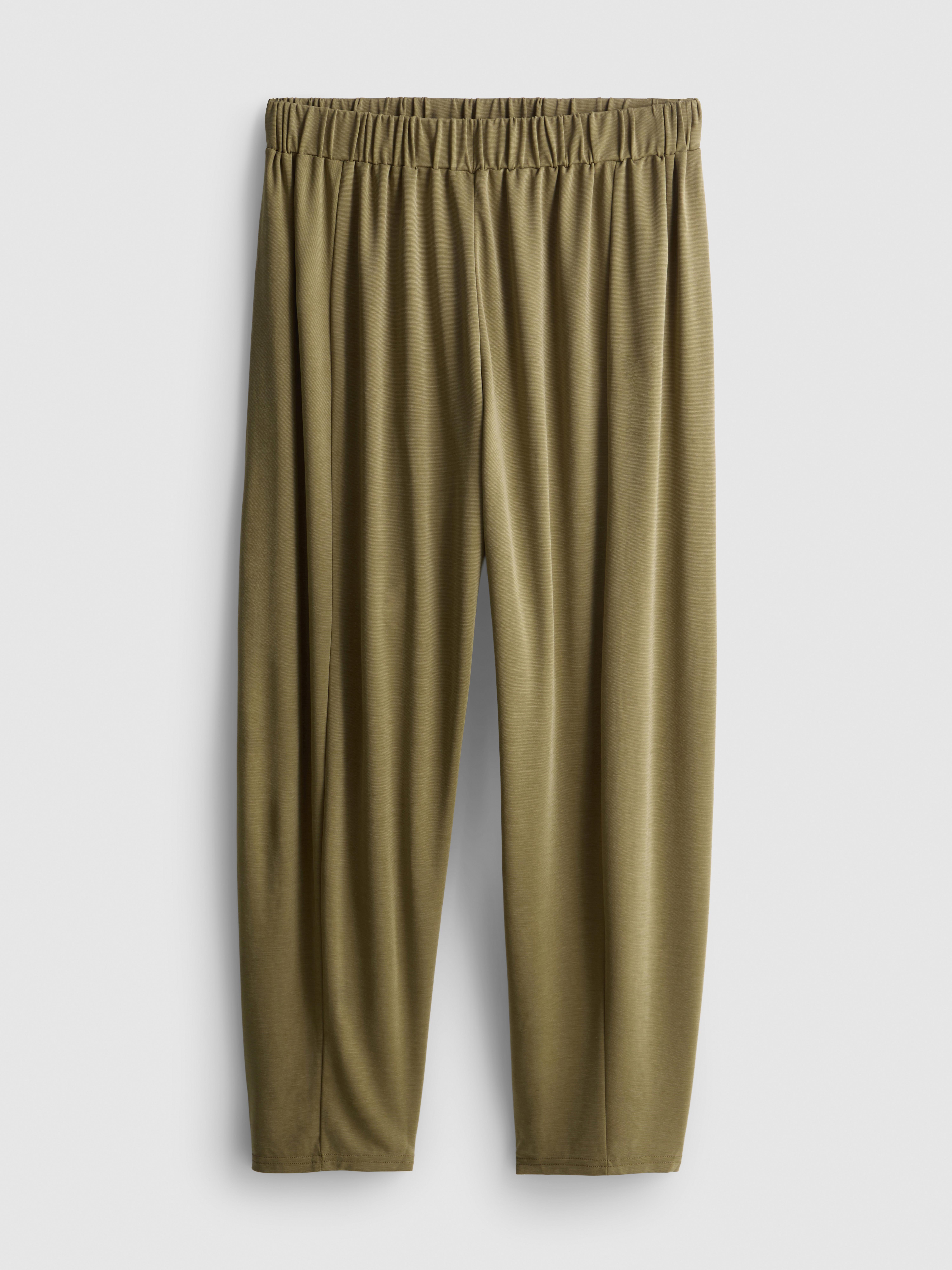 Cocoon-Hose aus Jersey Khakifarben