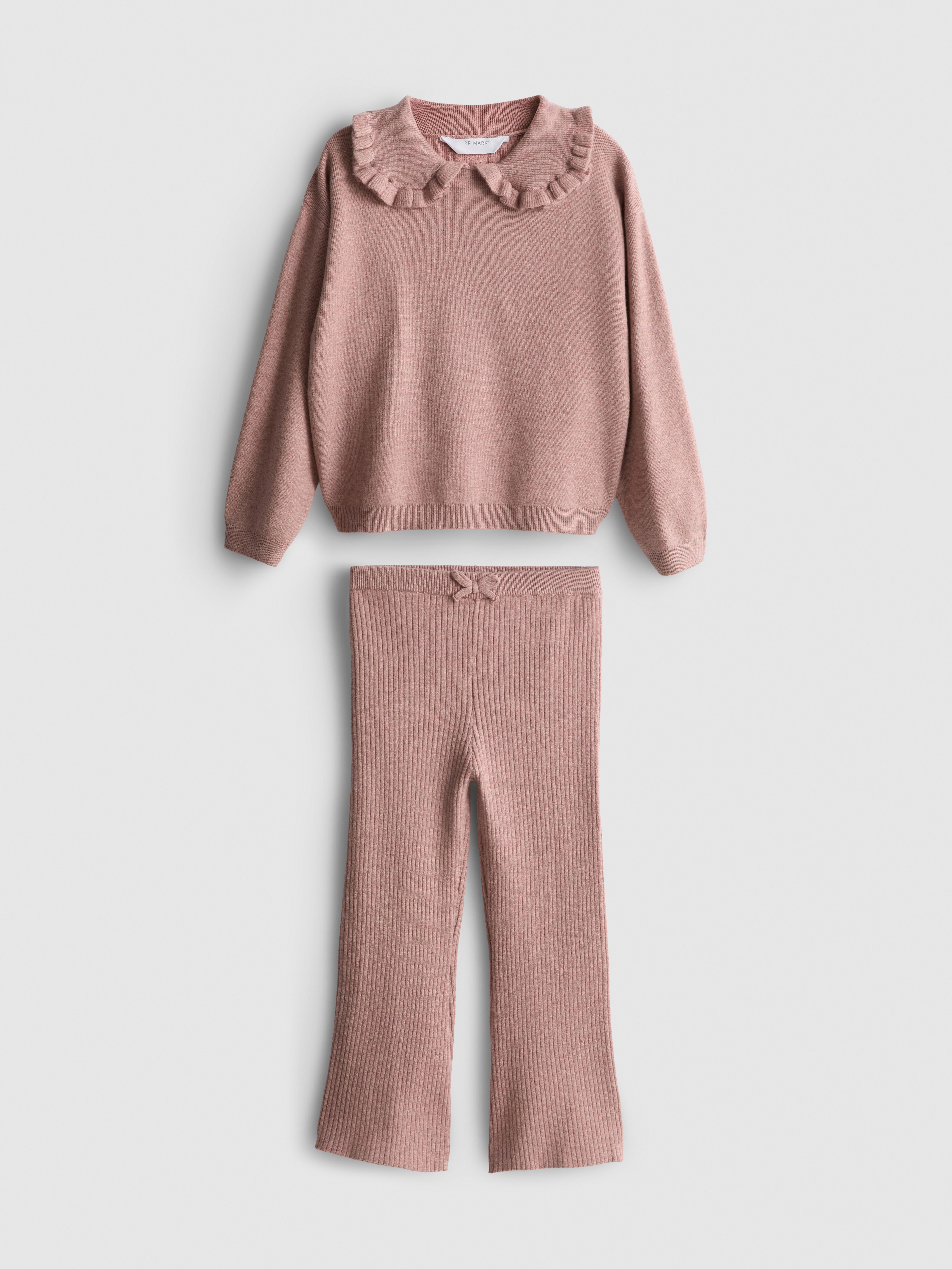 1-9yrs | Collared Sweater and Knit Leggings Set