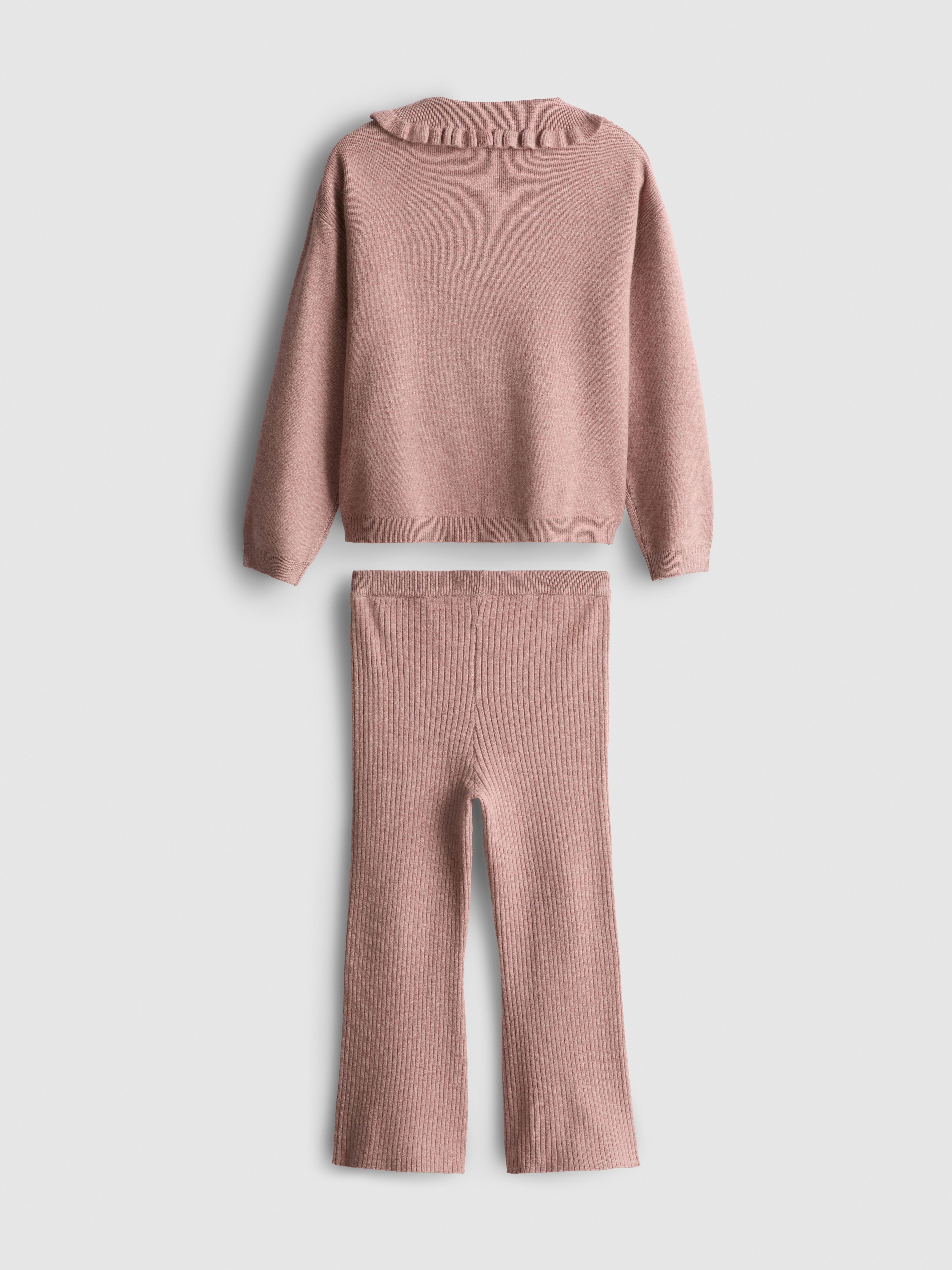 1-9yrs | Collared Sweater and Knit Leggings Set