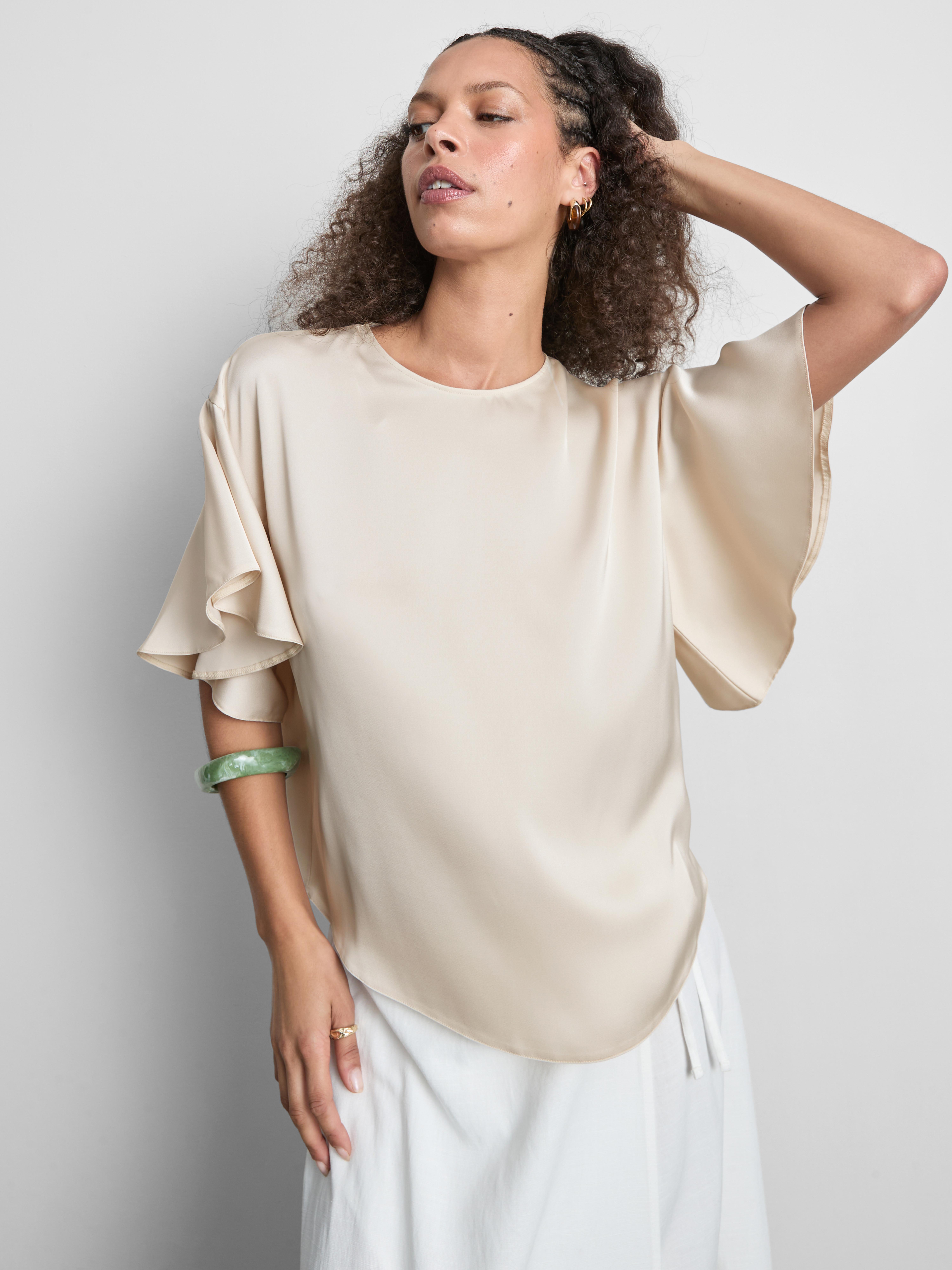 Short Sleeve Satin T-Shirt