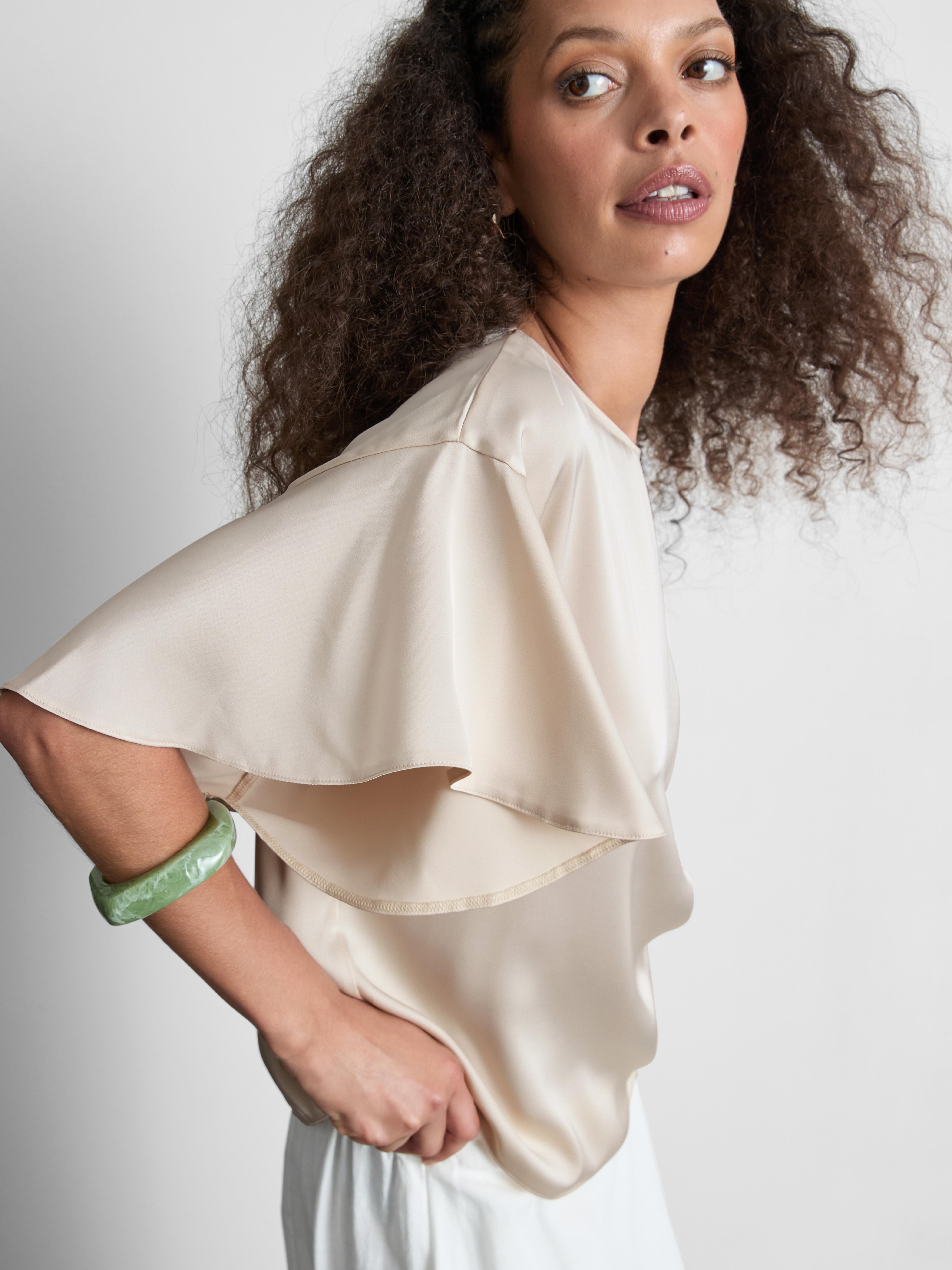 Short Sleeve Satin T-Shirt
