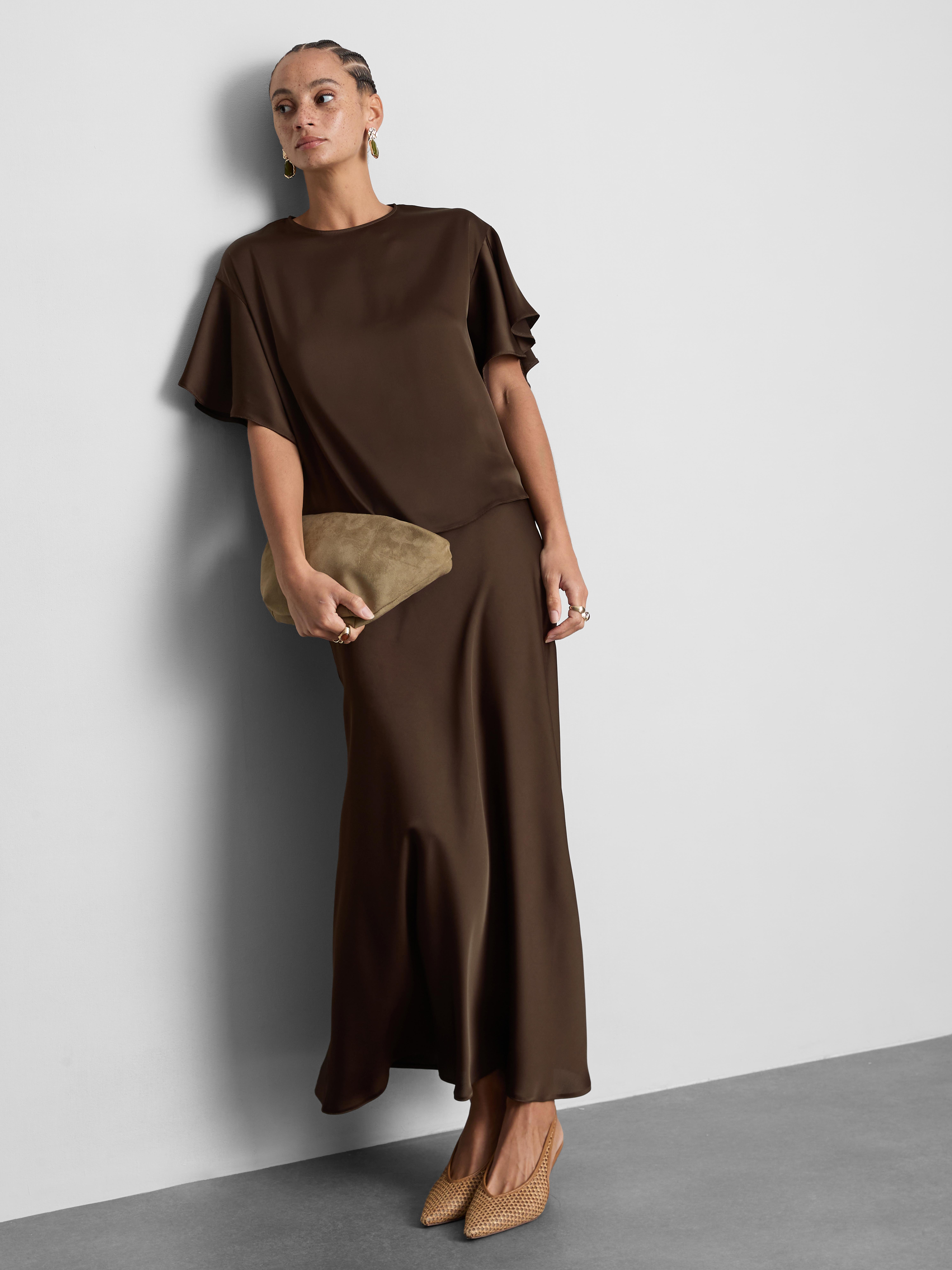 Short Sleeve Satin T-Shirt