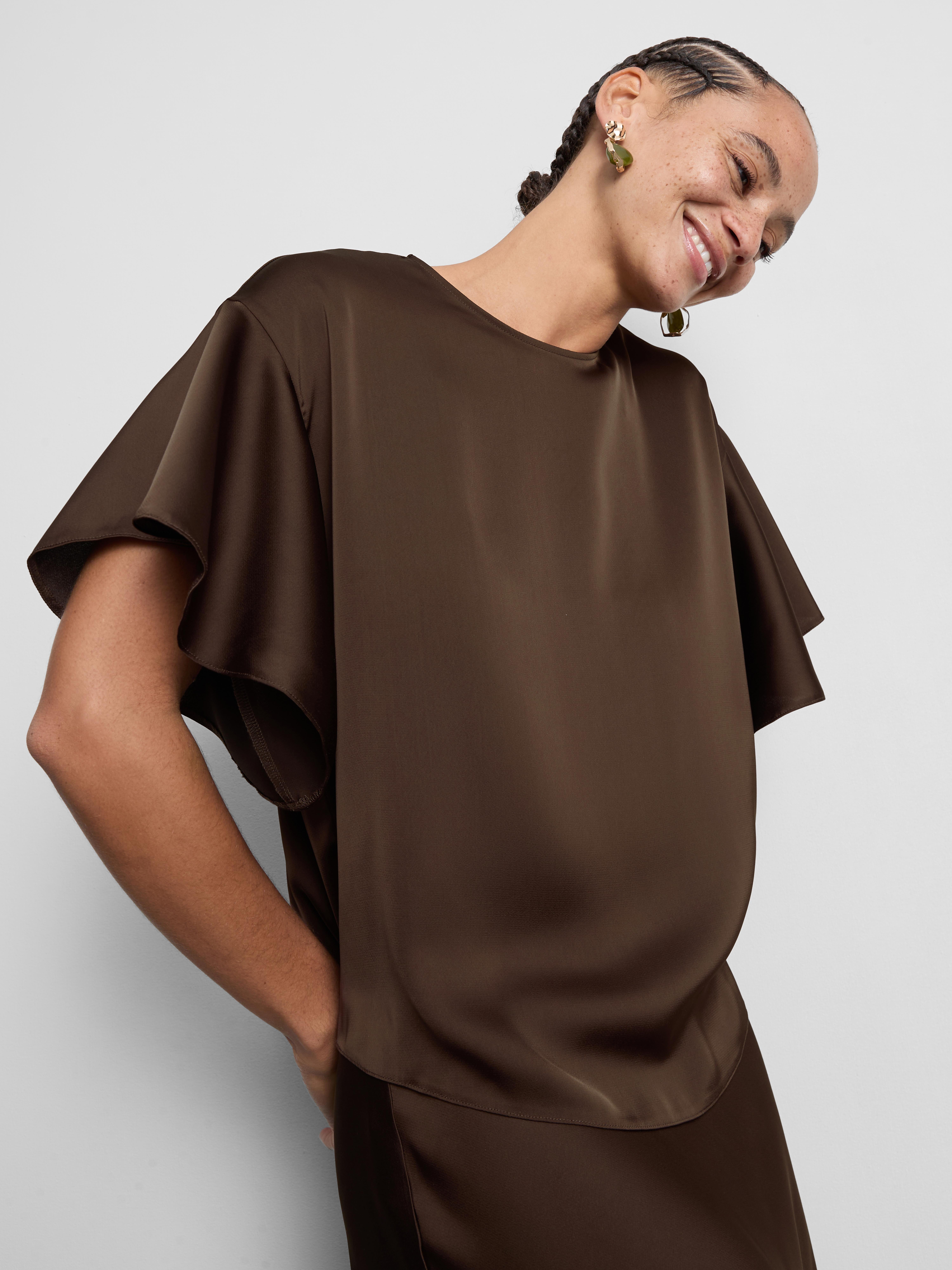 Short Sleeve Satin T-Shirt