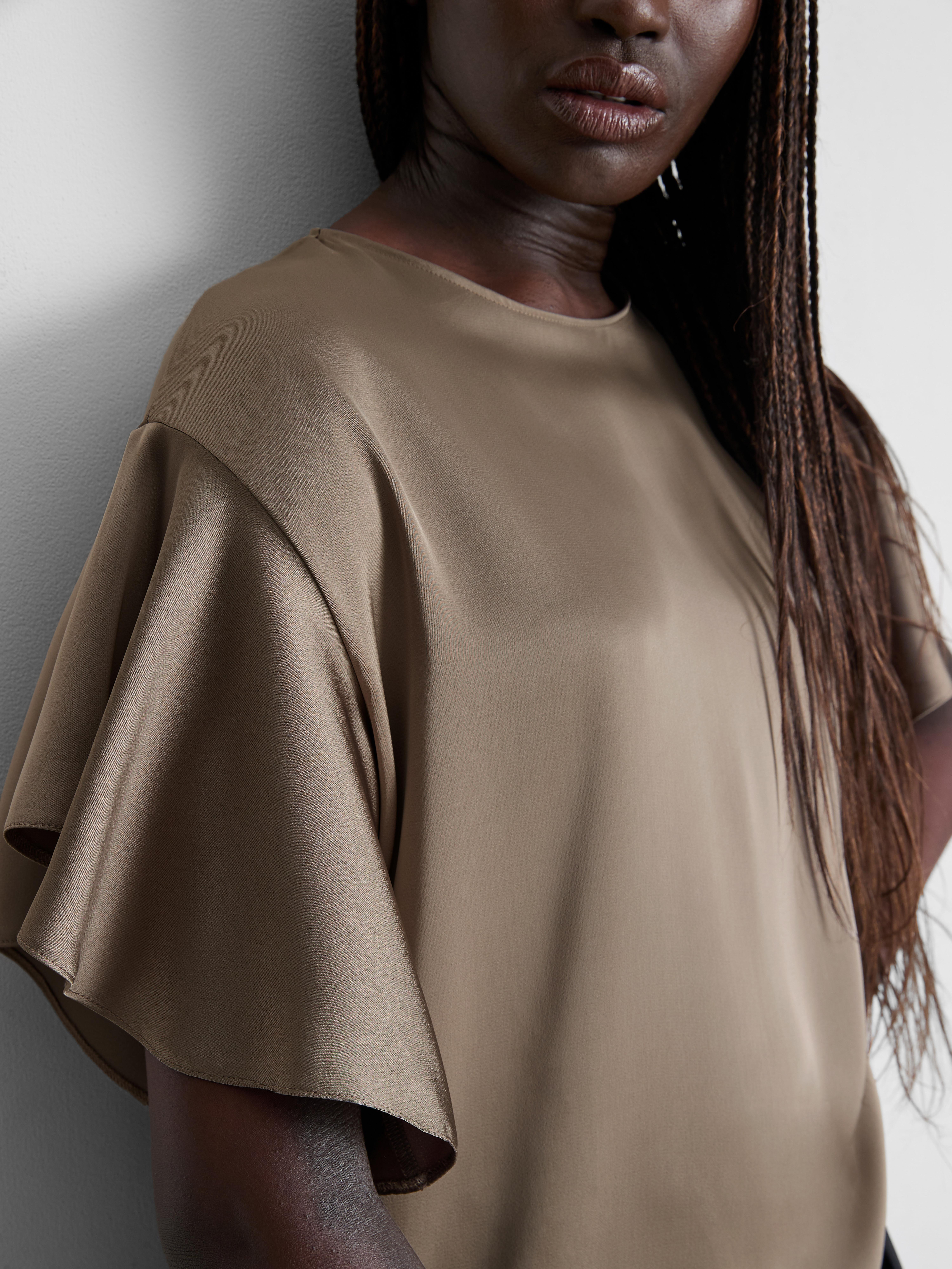 Short Sleeve Satin T-Shirt
