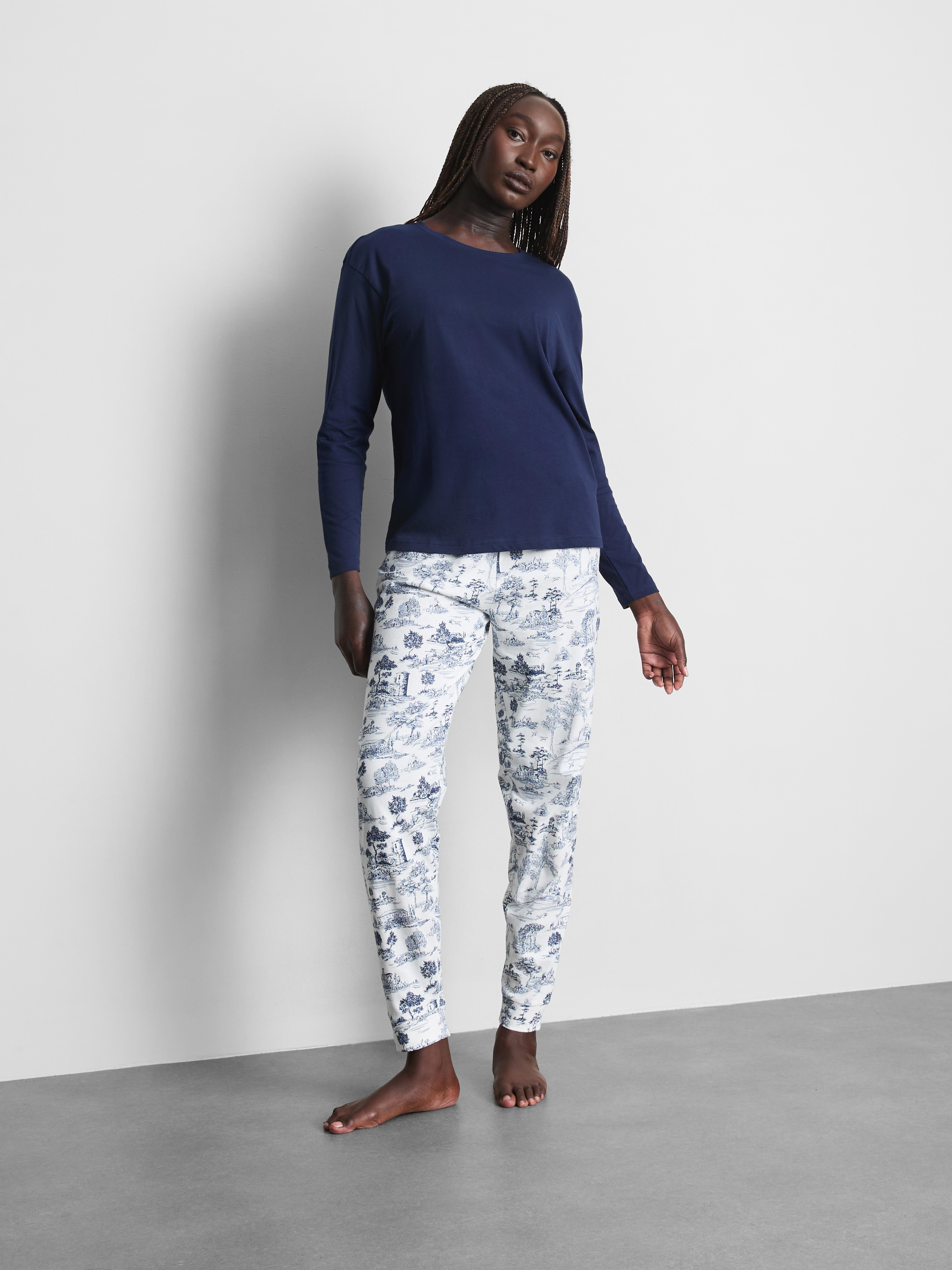 Cotton Printed Sweatshirt Pyjamas