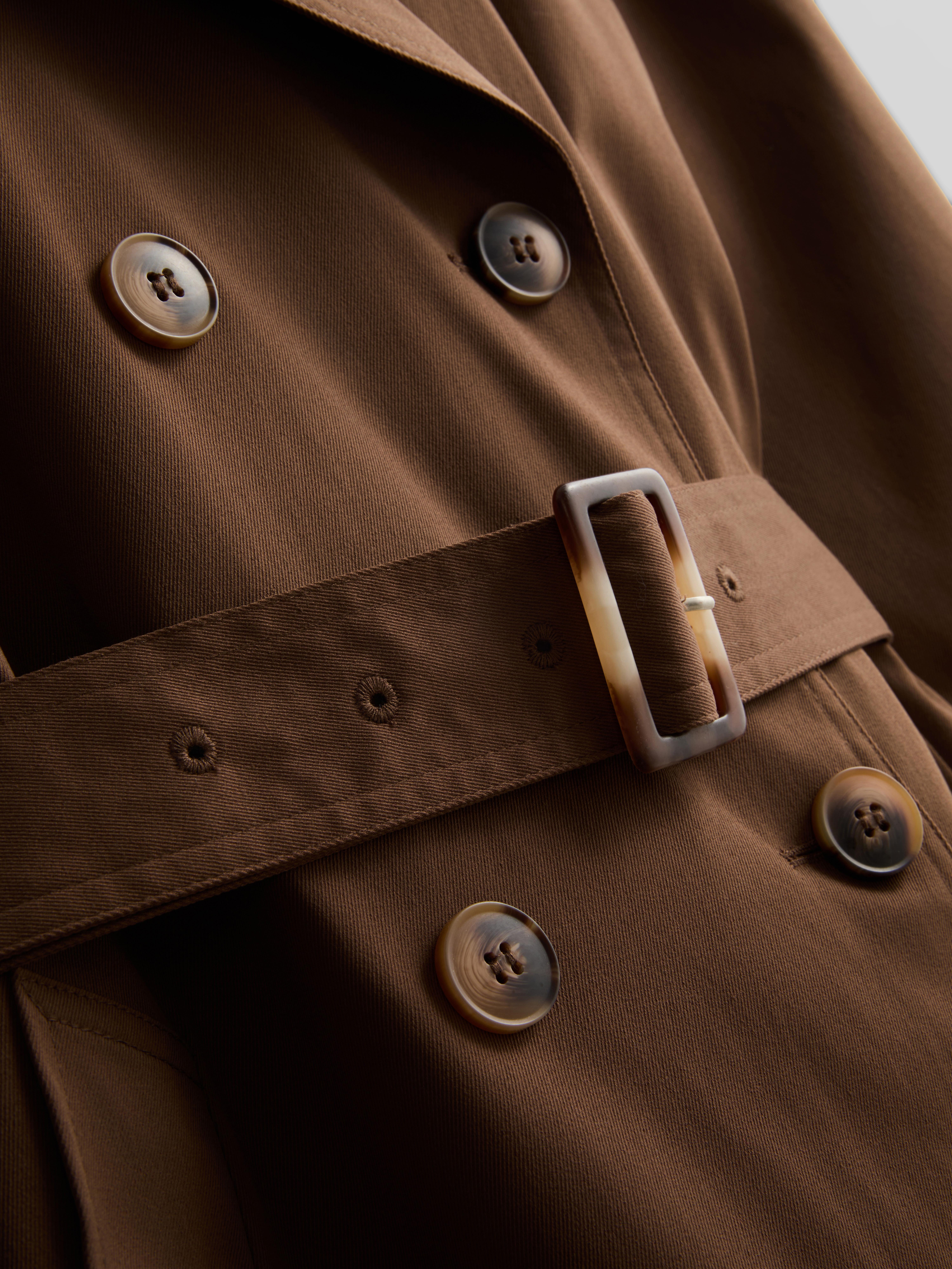 By Coleen Double Breasted Midi Trench Coat