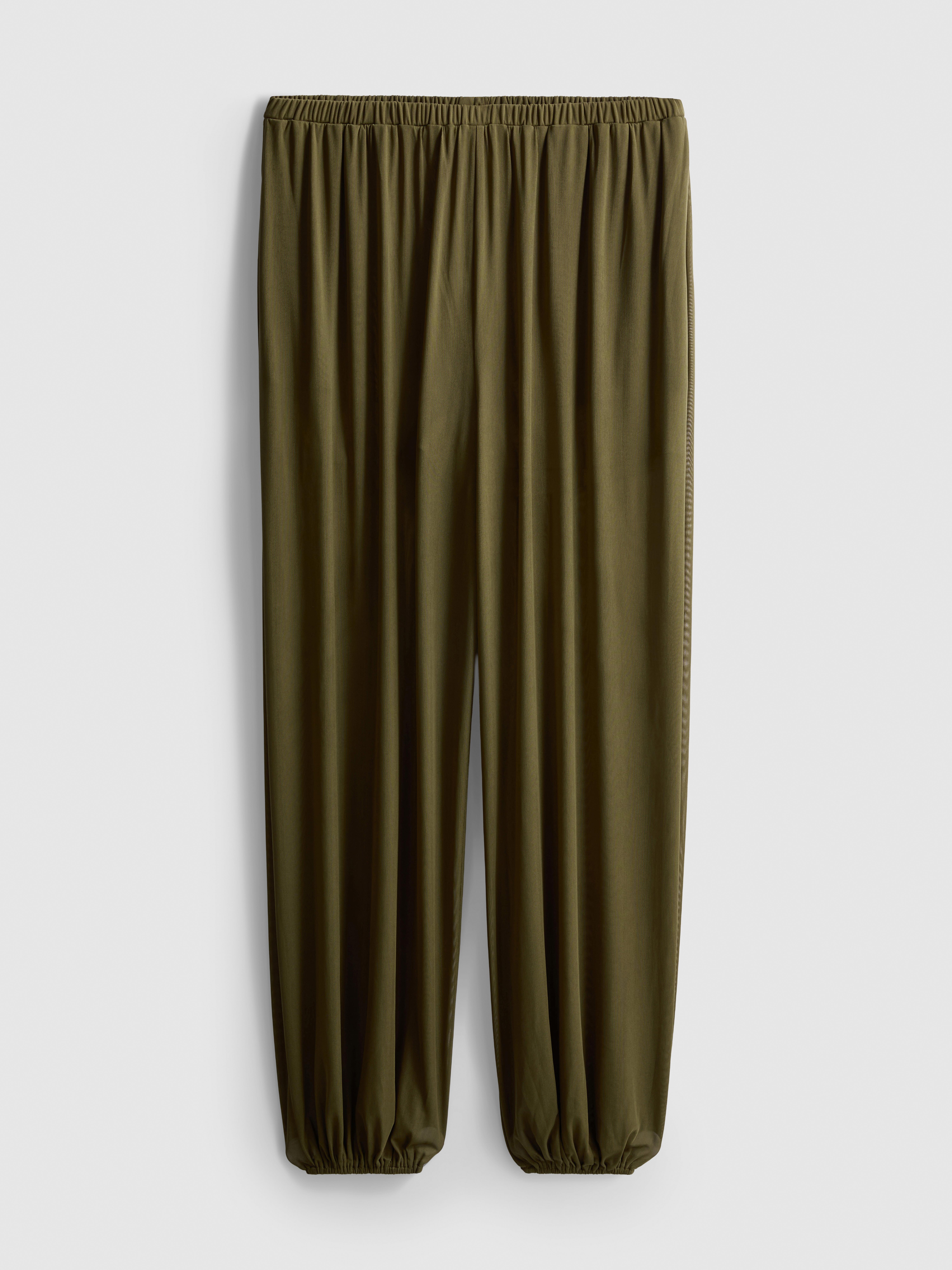 Pantalones de malla de punto con bajos ajustados