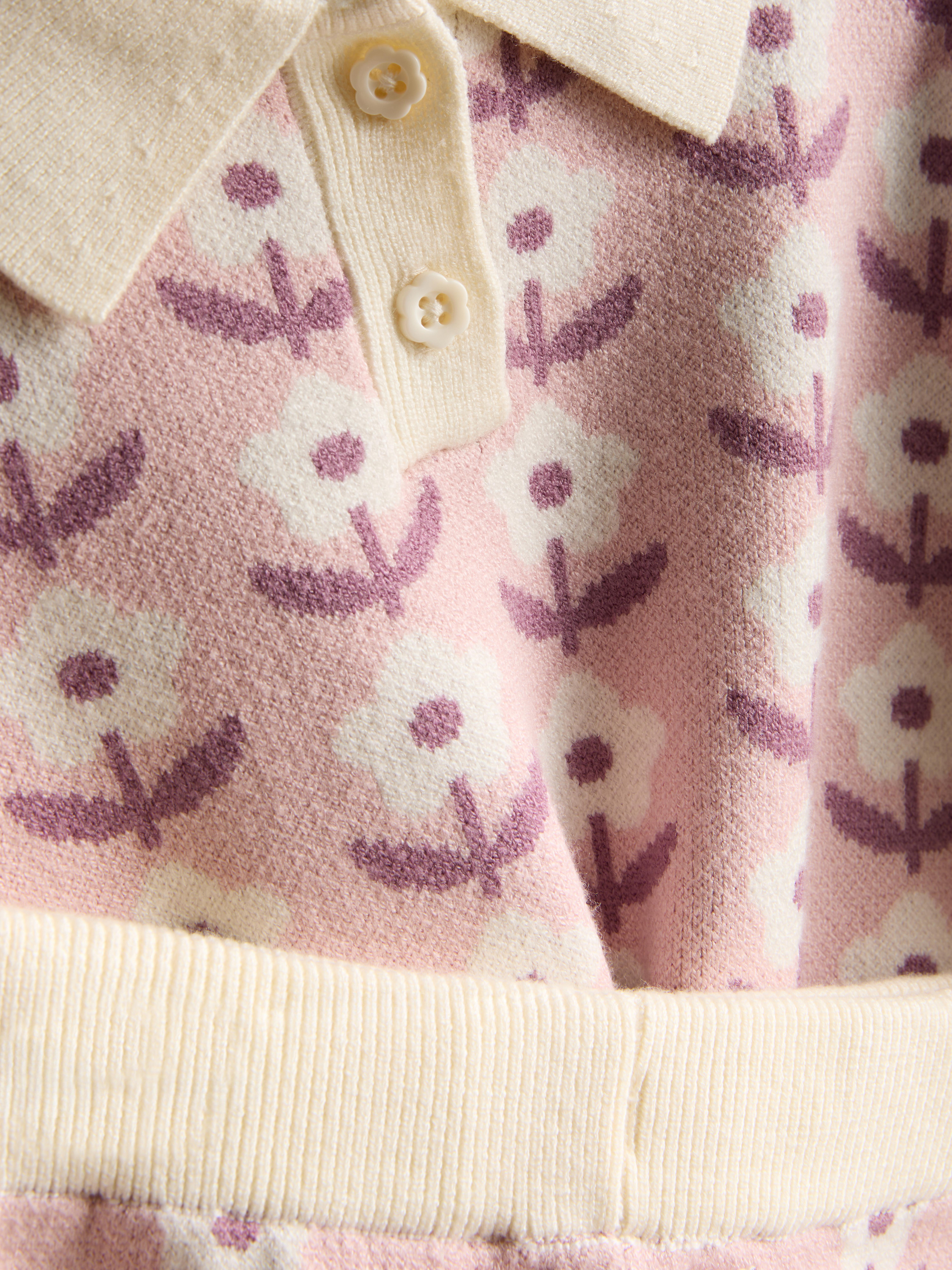 1-9yrs | Floral Sweater and Knit Bottoms Set