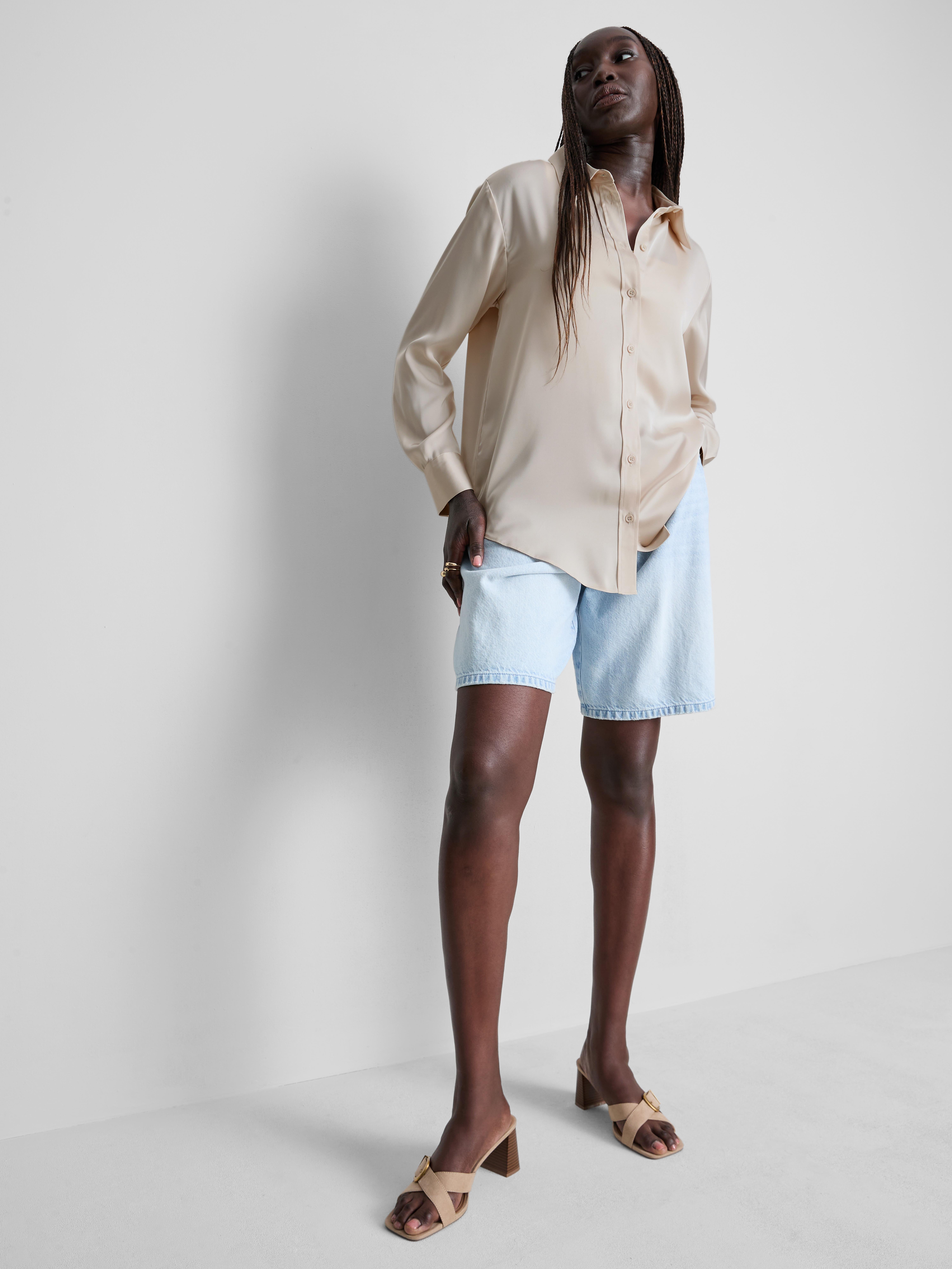 Relaxed Satin Shirt