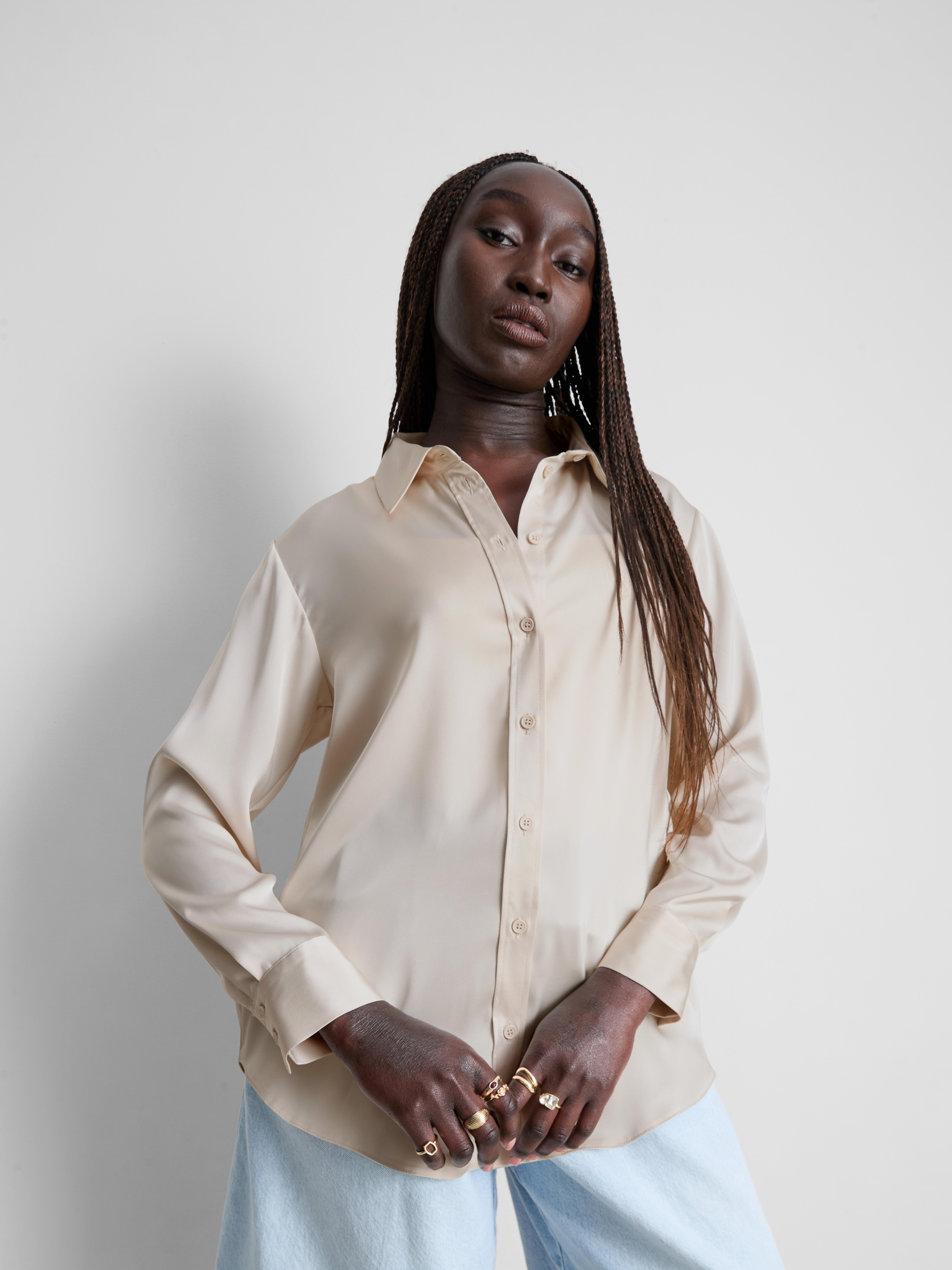 Relaxed Satin Shirt