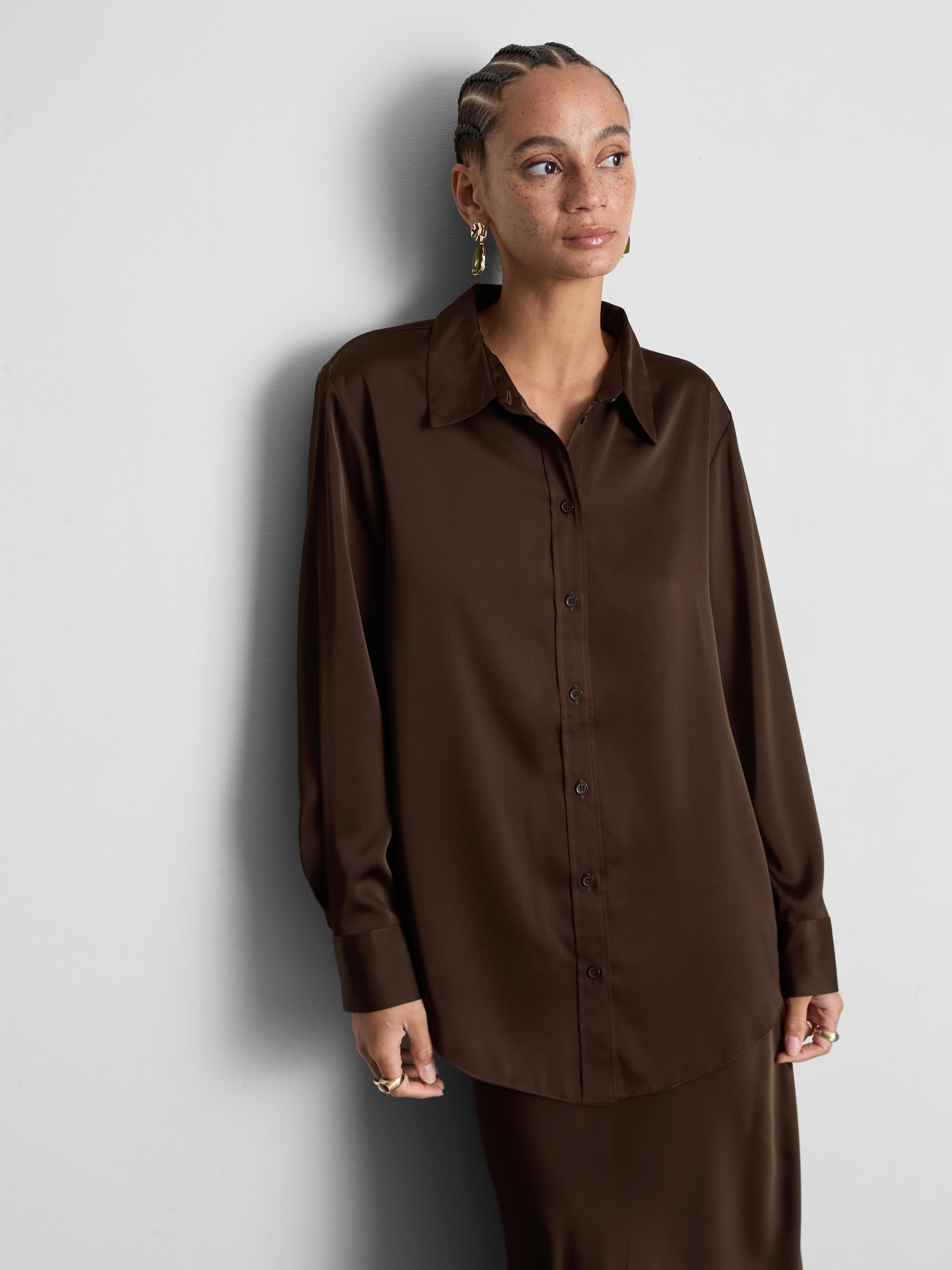 Relaxed Satin Shirt