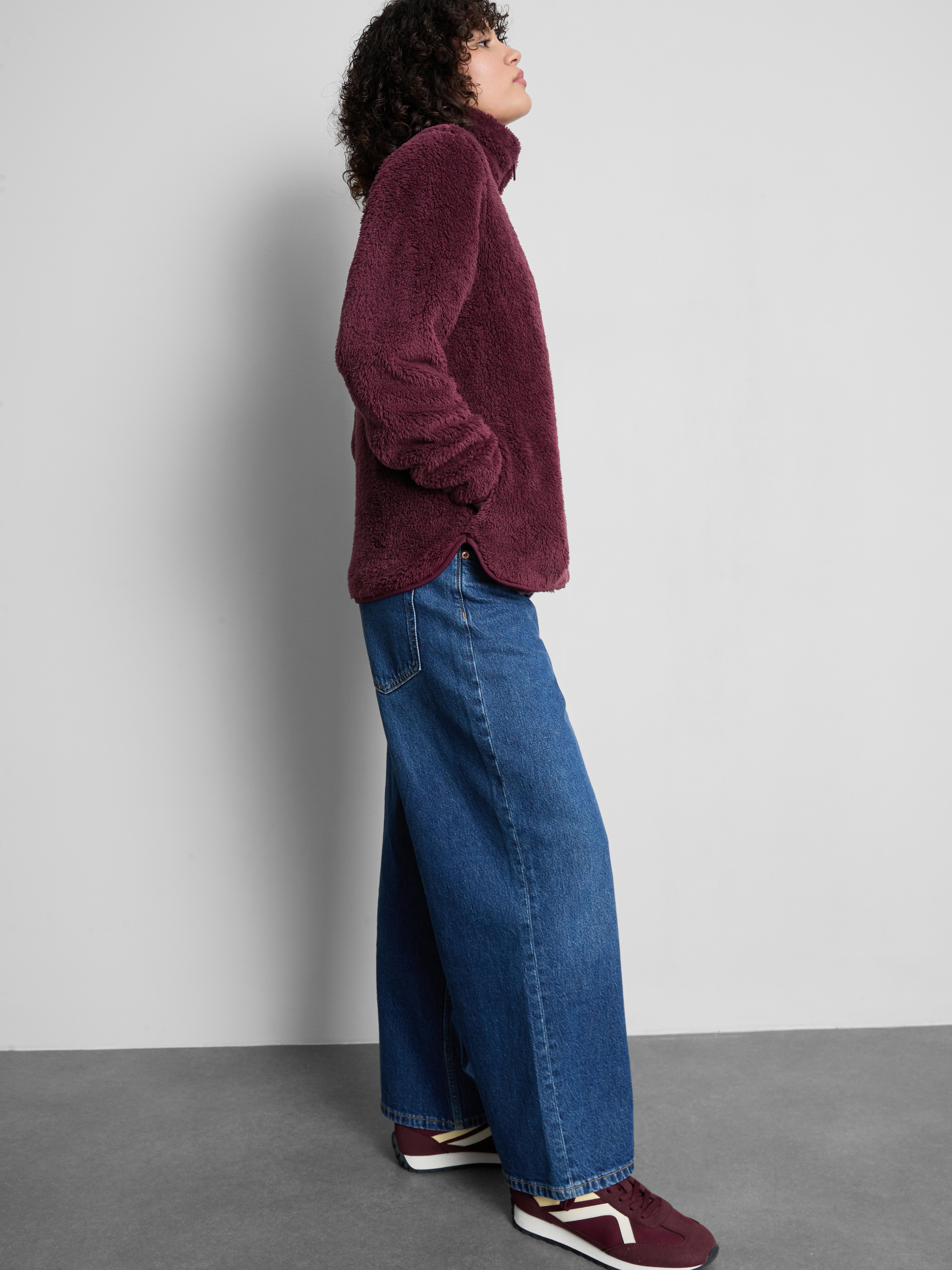 High-Neck Teddy Fleece