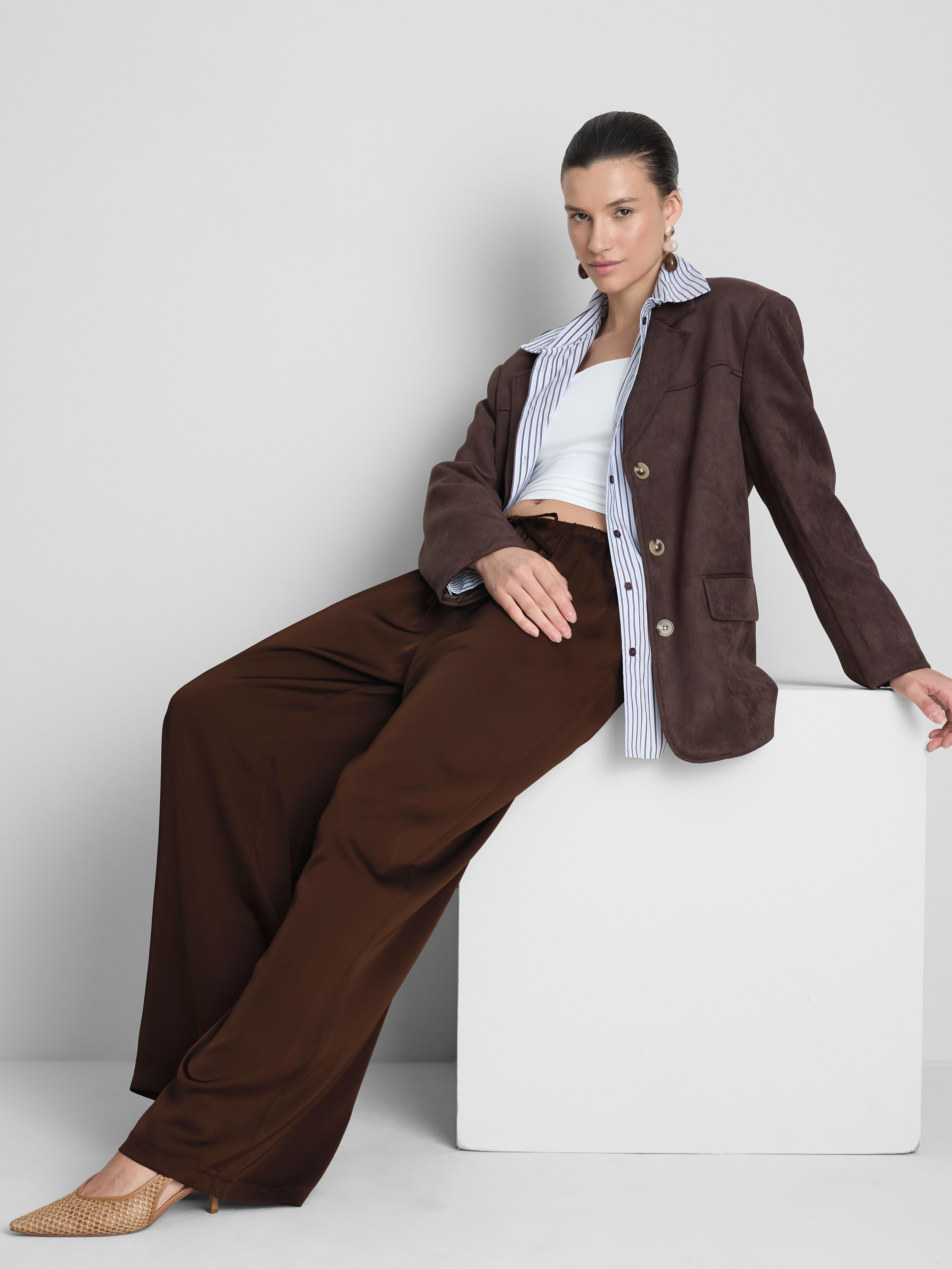 Wide Leg Satin Pants
