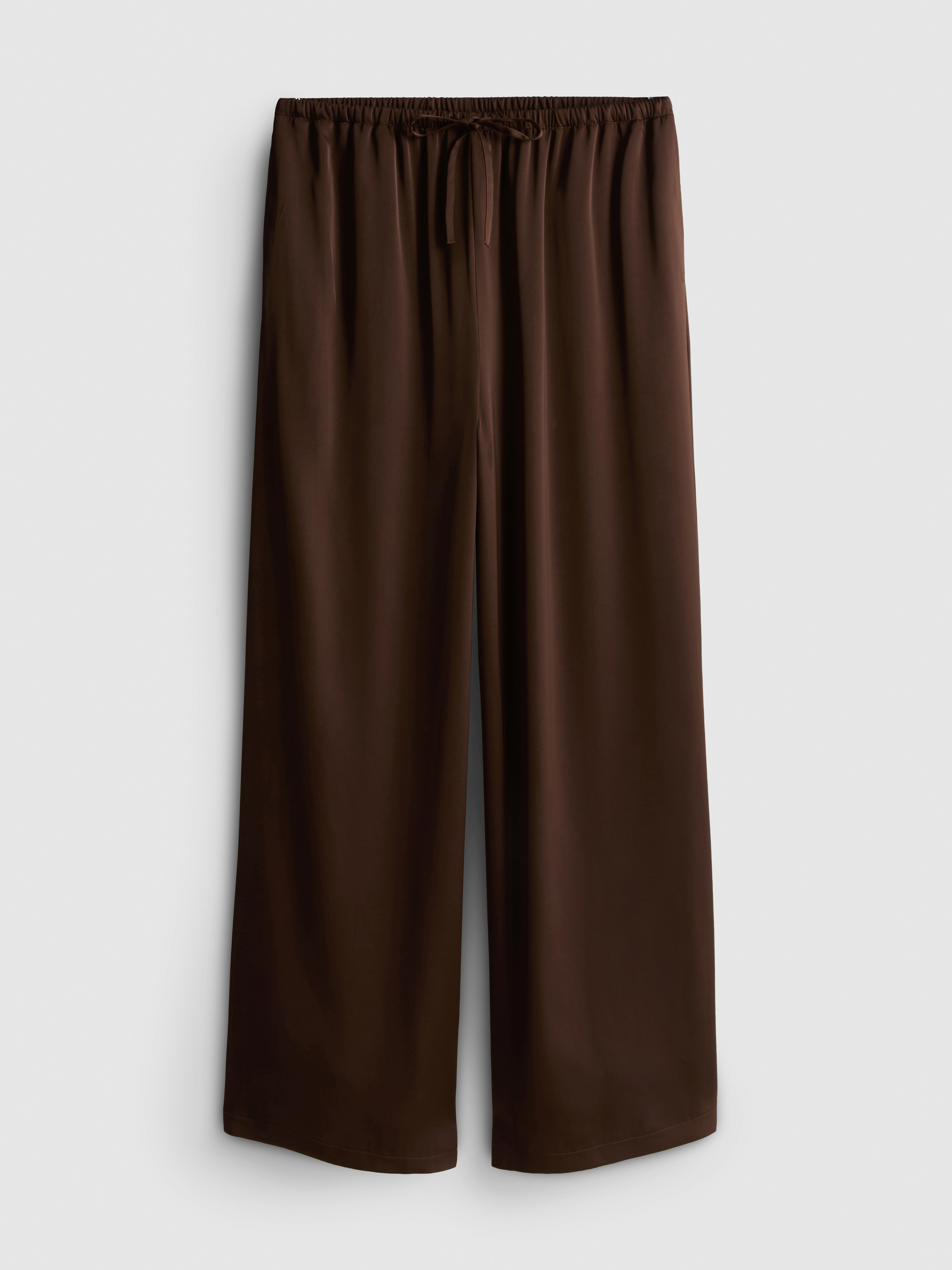 Wide Leg Satin Pants