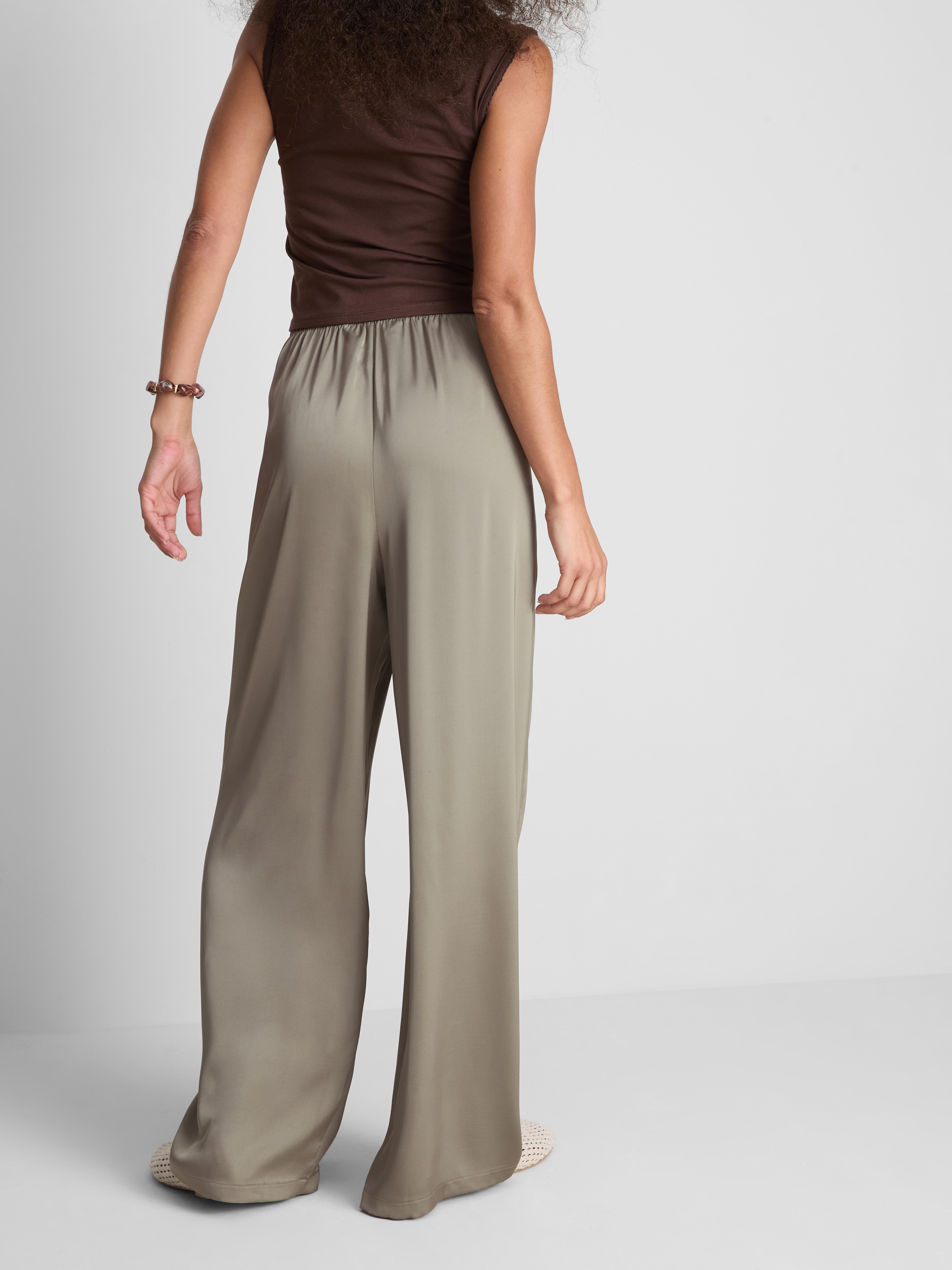 Wide Leg Satin Pants