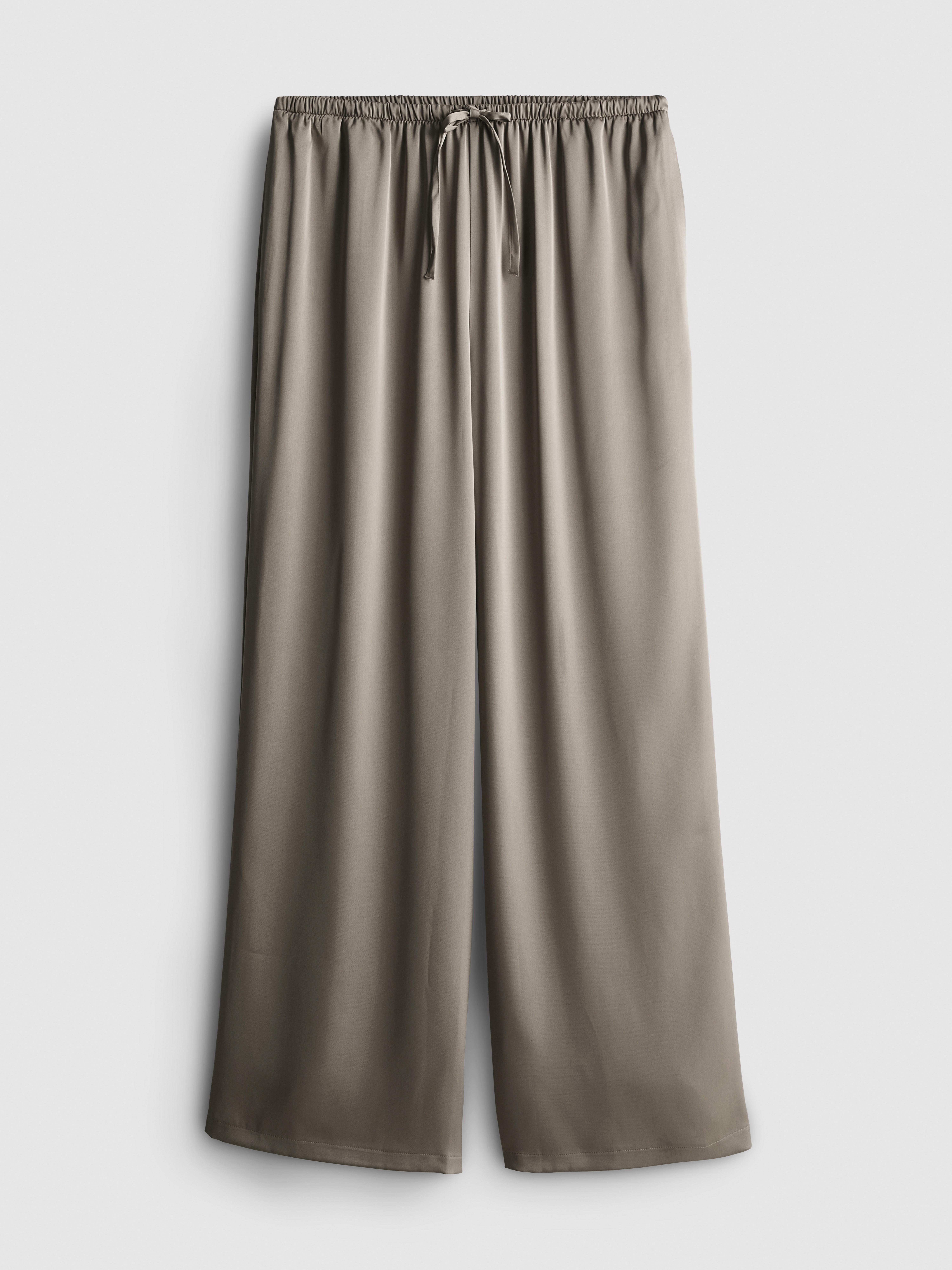 Wide Leg Satin Pants