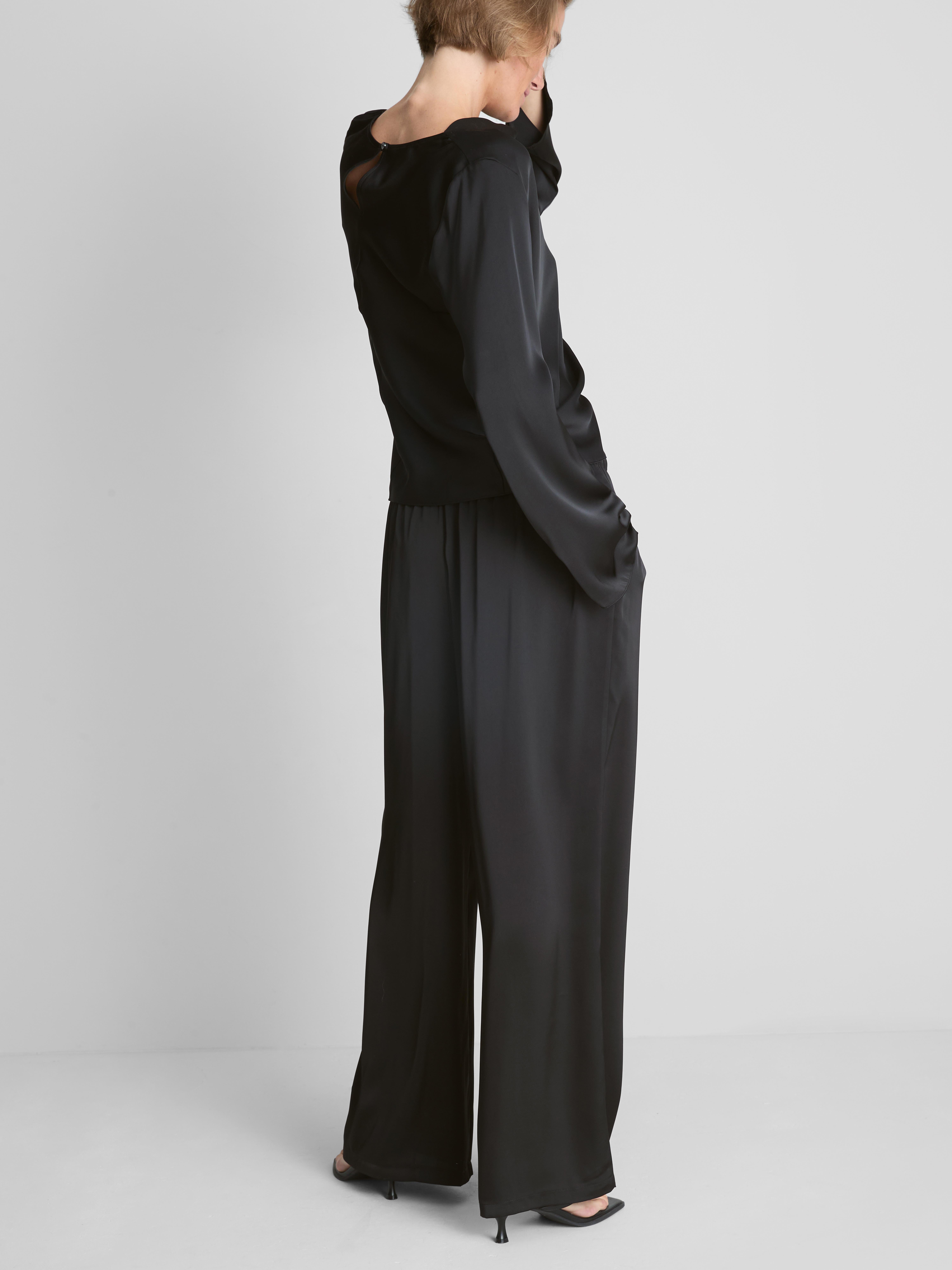 Womens Black Wide Leg Satin Trousers | Primark