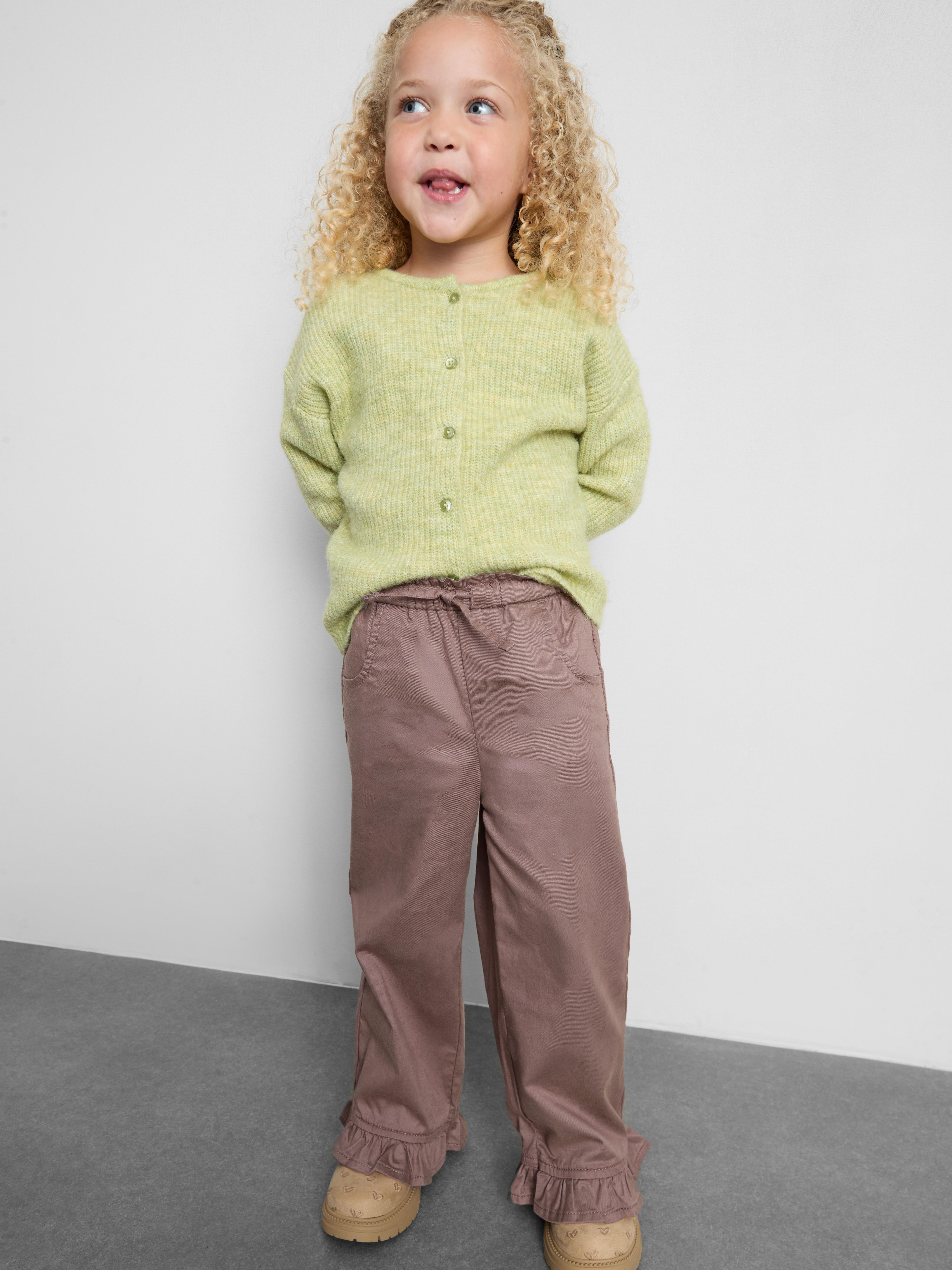 1-9yrs | Ruffle Hem Wide Leg Pants