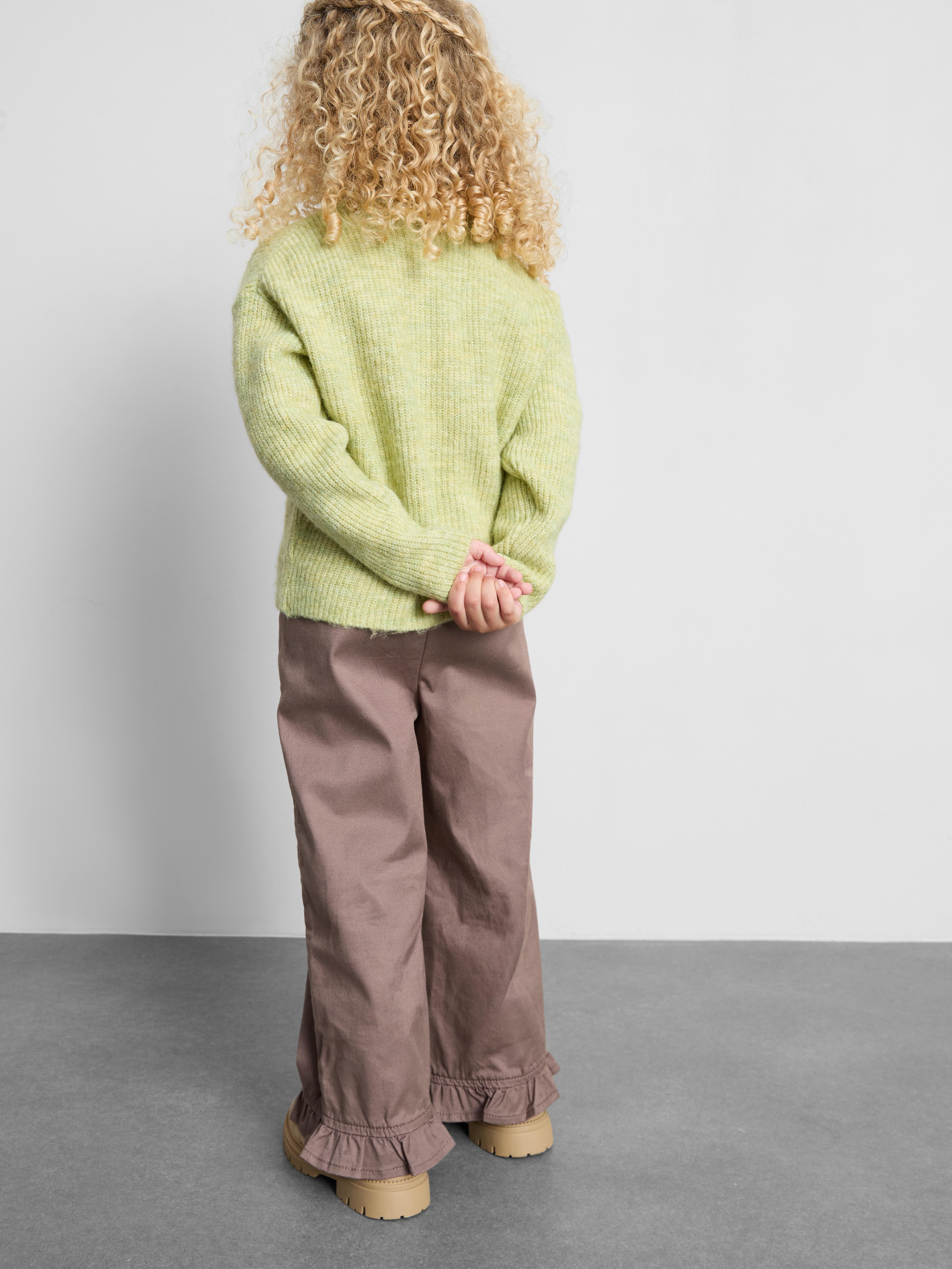 1–9 ans | Pantalon large à ourlet volanté