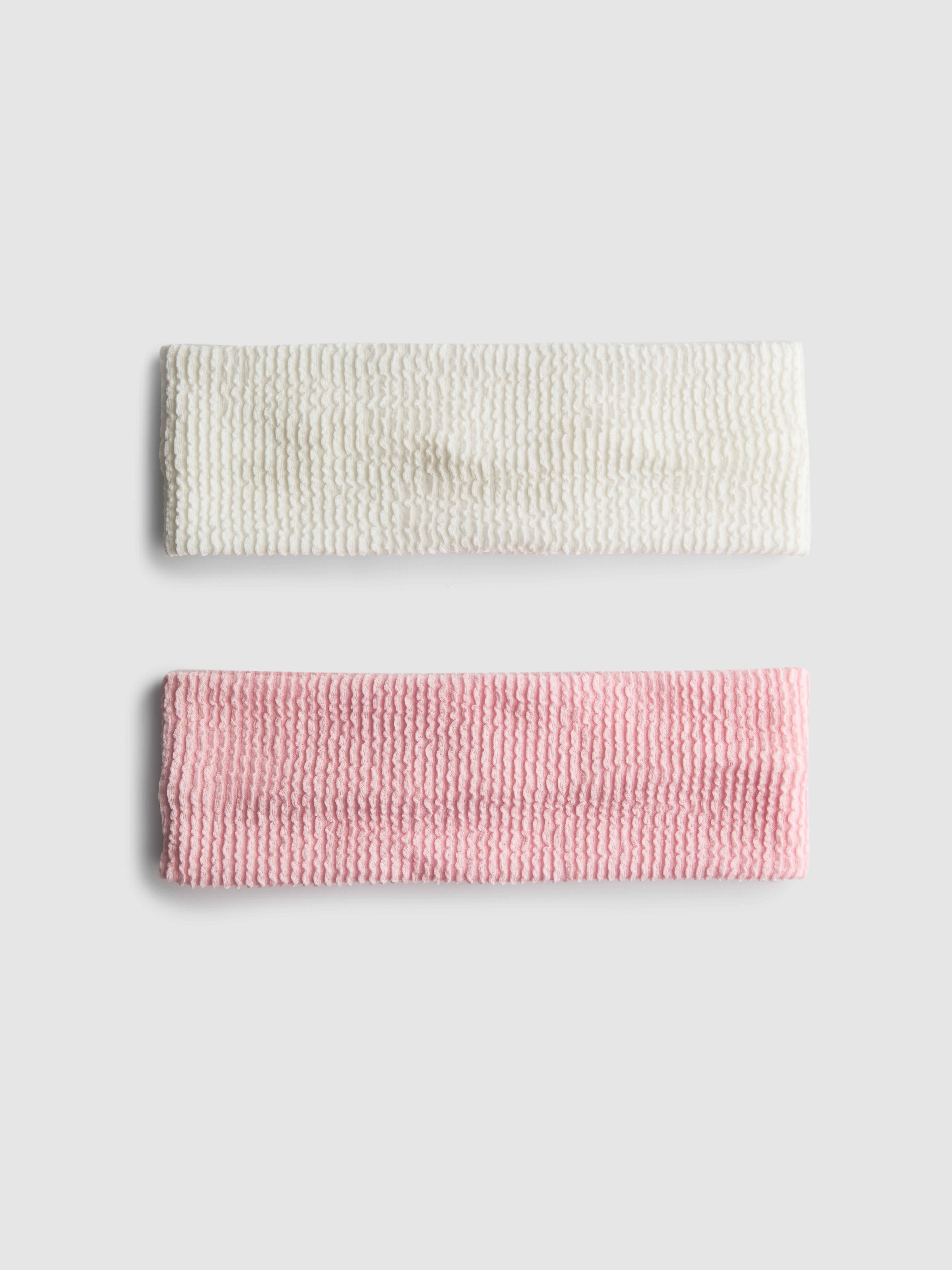 2pk Textured Headbands