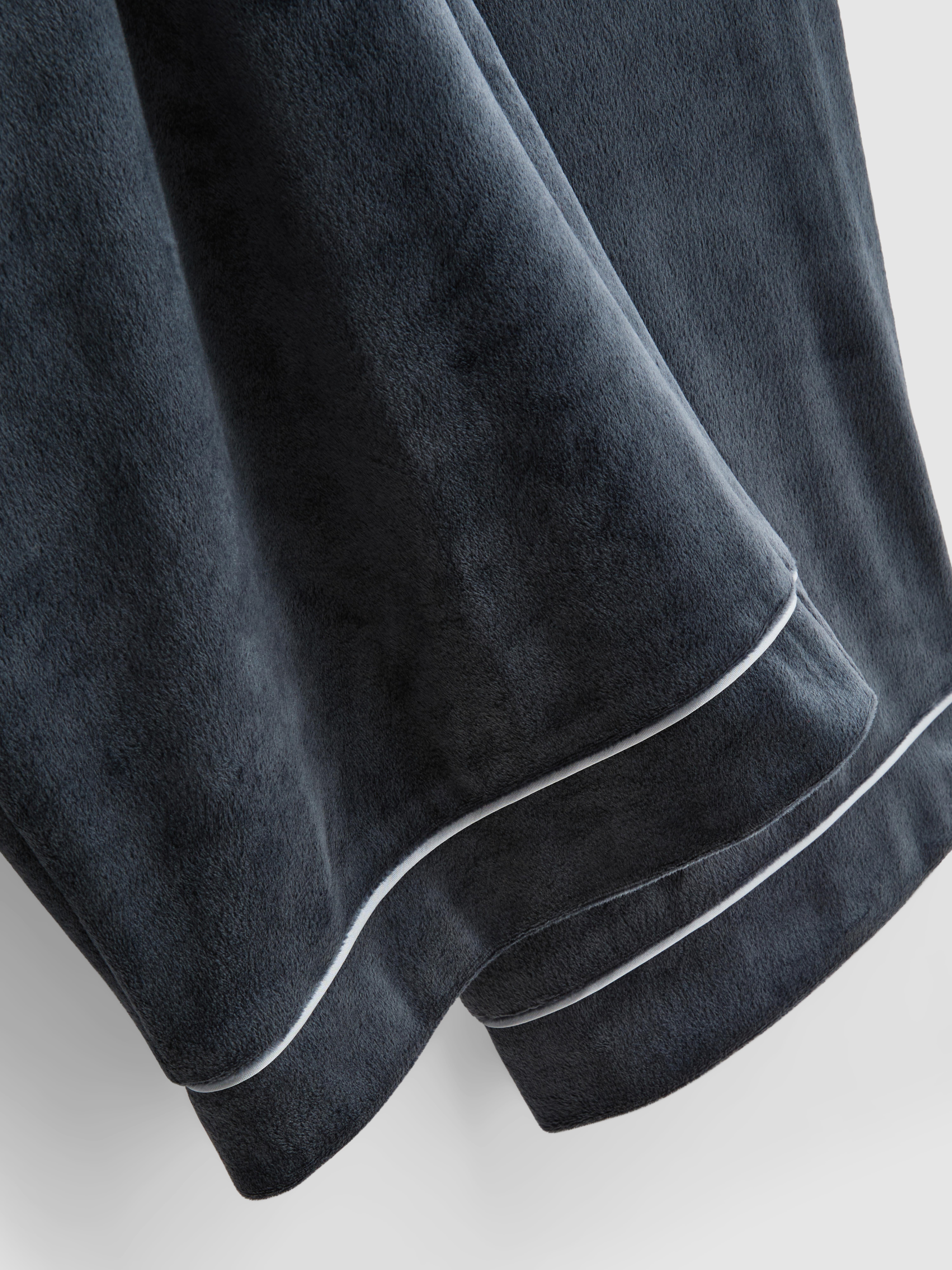 Piped Plush Boyfriend Pajamas